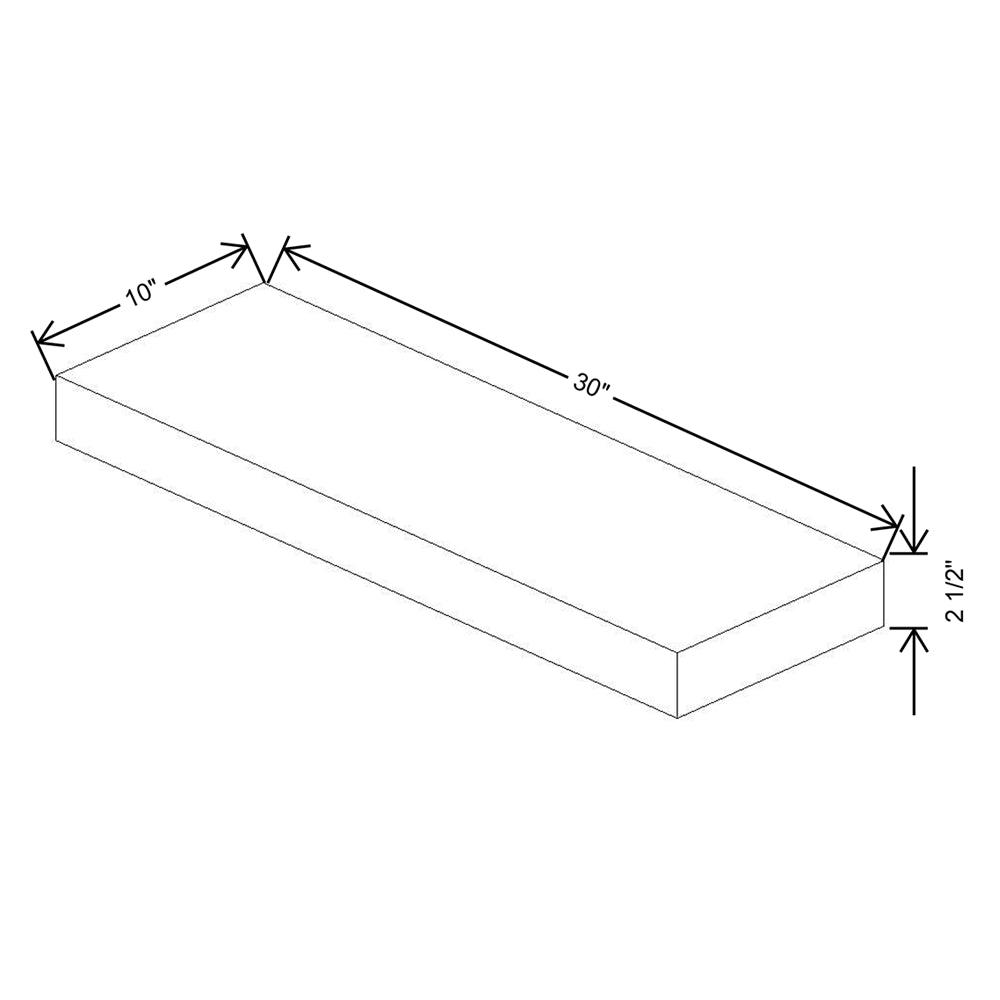 Wolf Classic Grove Terrain Stain 30"W Floating Shelf