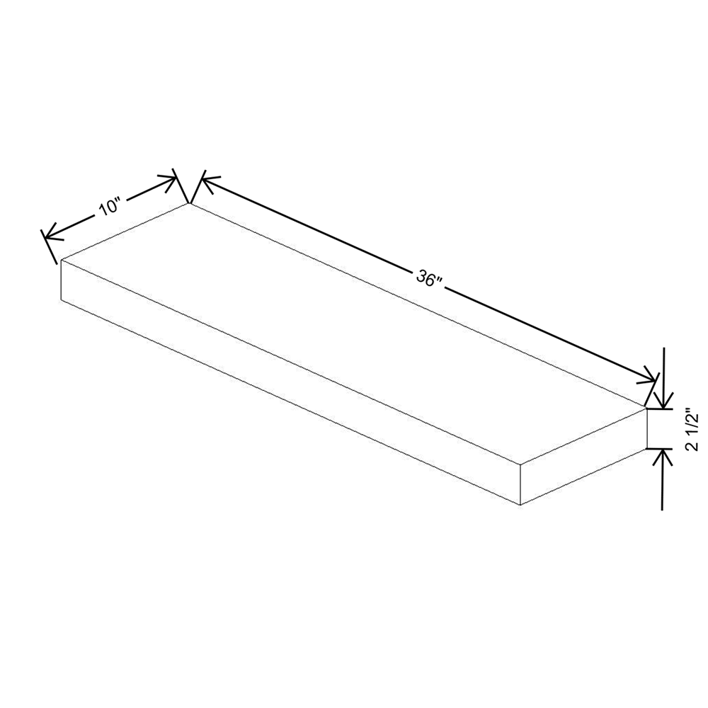 Wolf Classic Waverly White Paint 36"W Floating Shelf