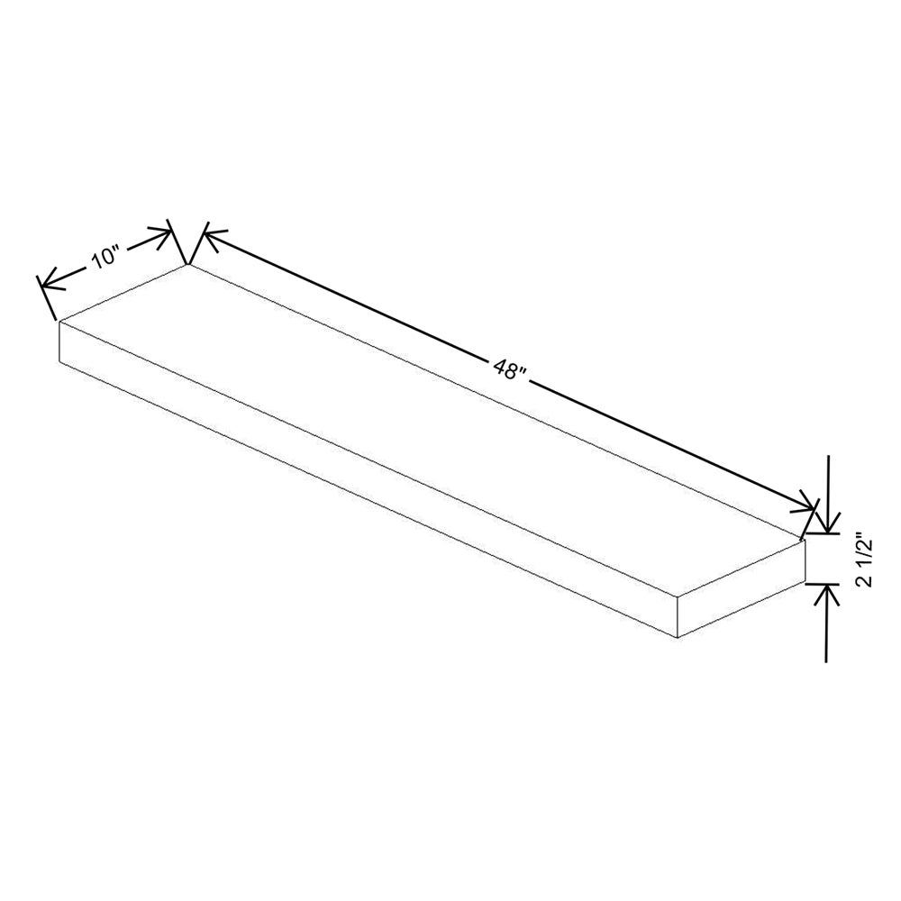 Wolf Classic Grove Terrain Stain 48"W Floating Shelf