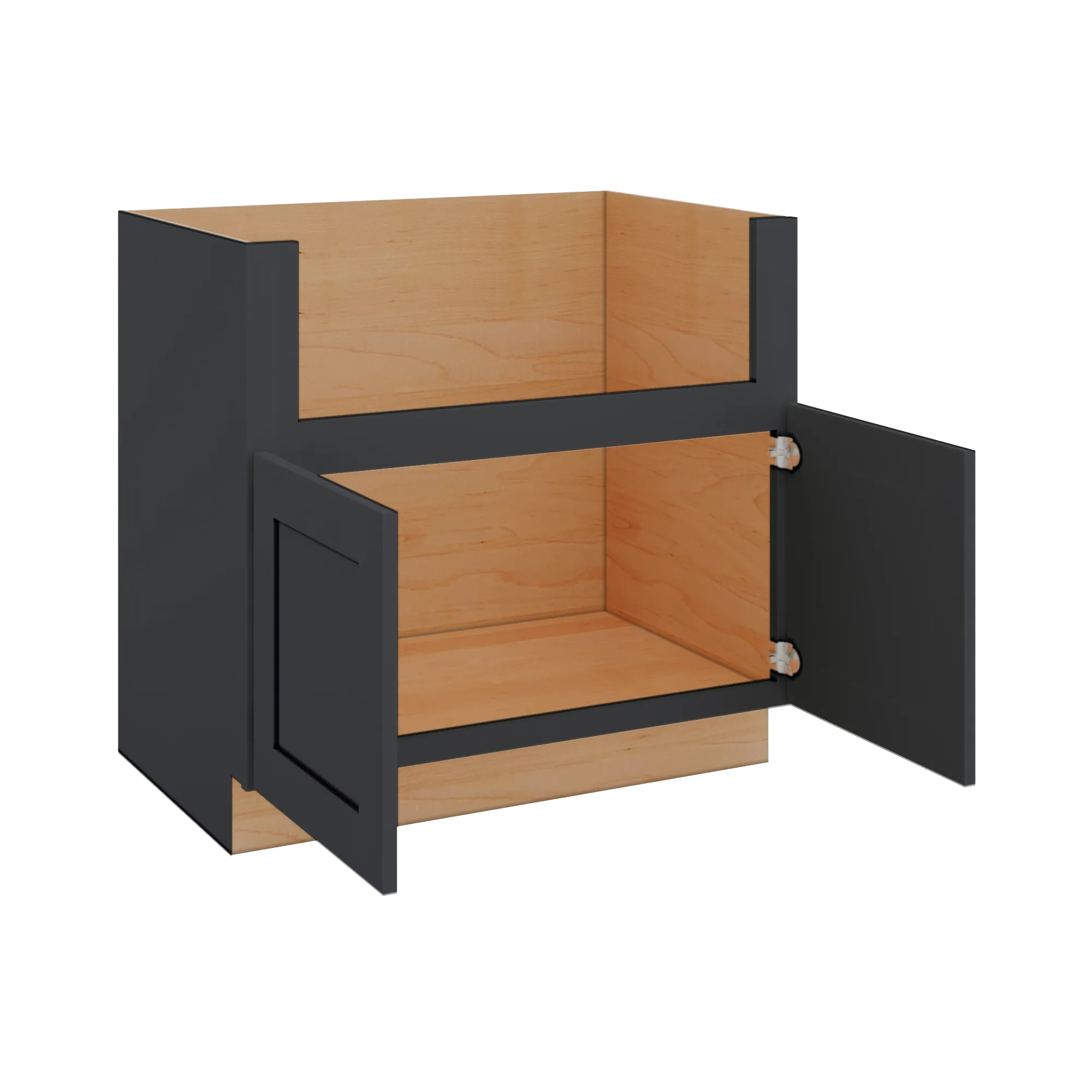 Modernform Cabinet Onyx Black Shaker 36" W X 34 1/2" H X 24" D Farm Sink Base Cabinet