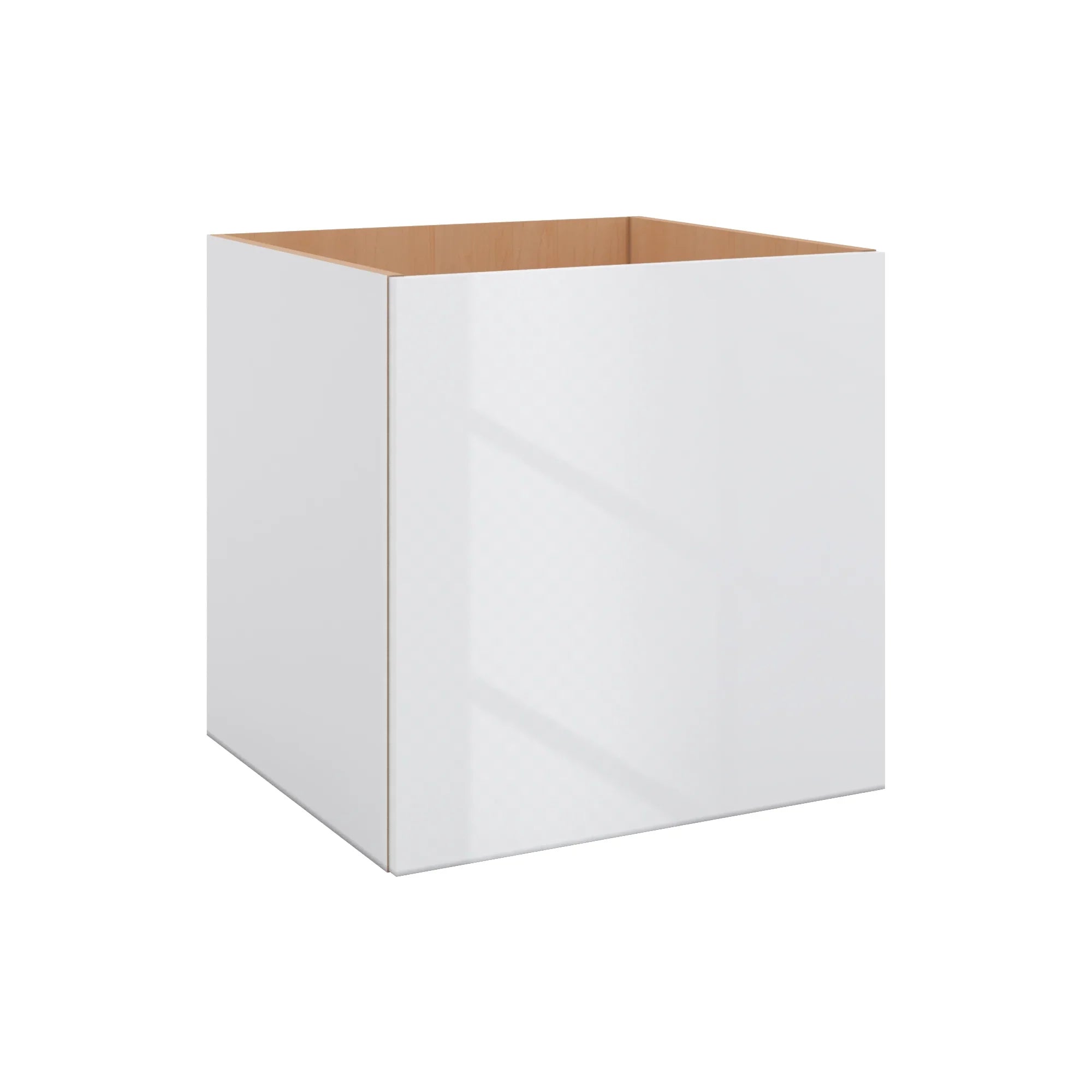 Modernform Cabinet Gloss White 24" W X 24" H X 21" D Vanity Floating Full Height Single Door Cabinet