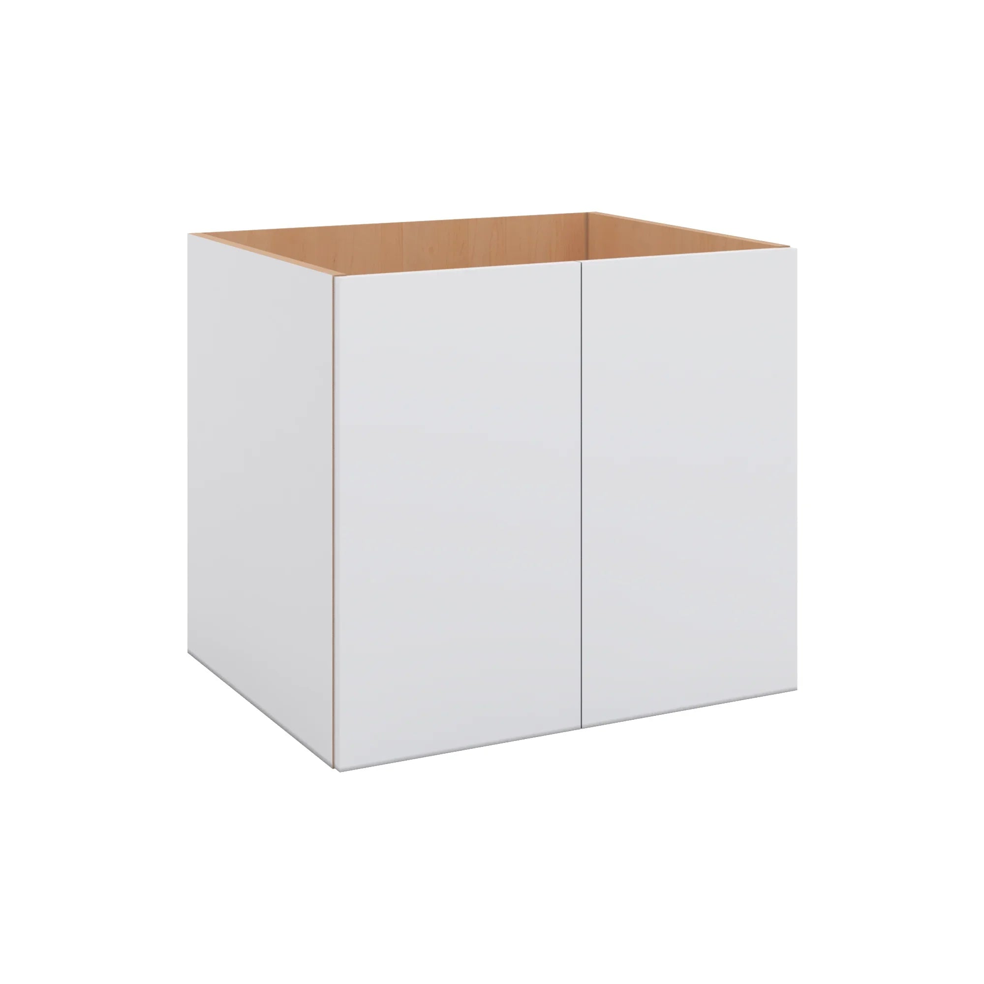 Modernform Cabinet Matte White 27" W X 24" H X 21" D Vanity Floating Full Height Double Door Cabinet