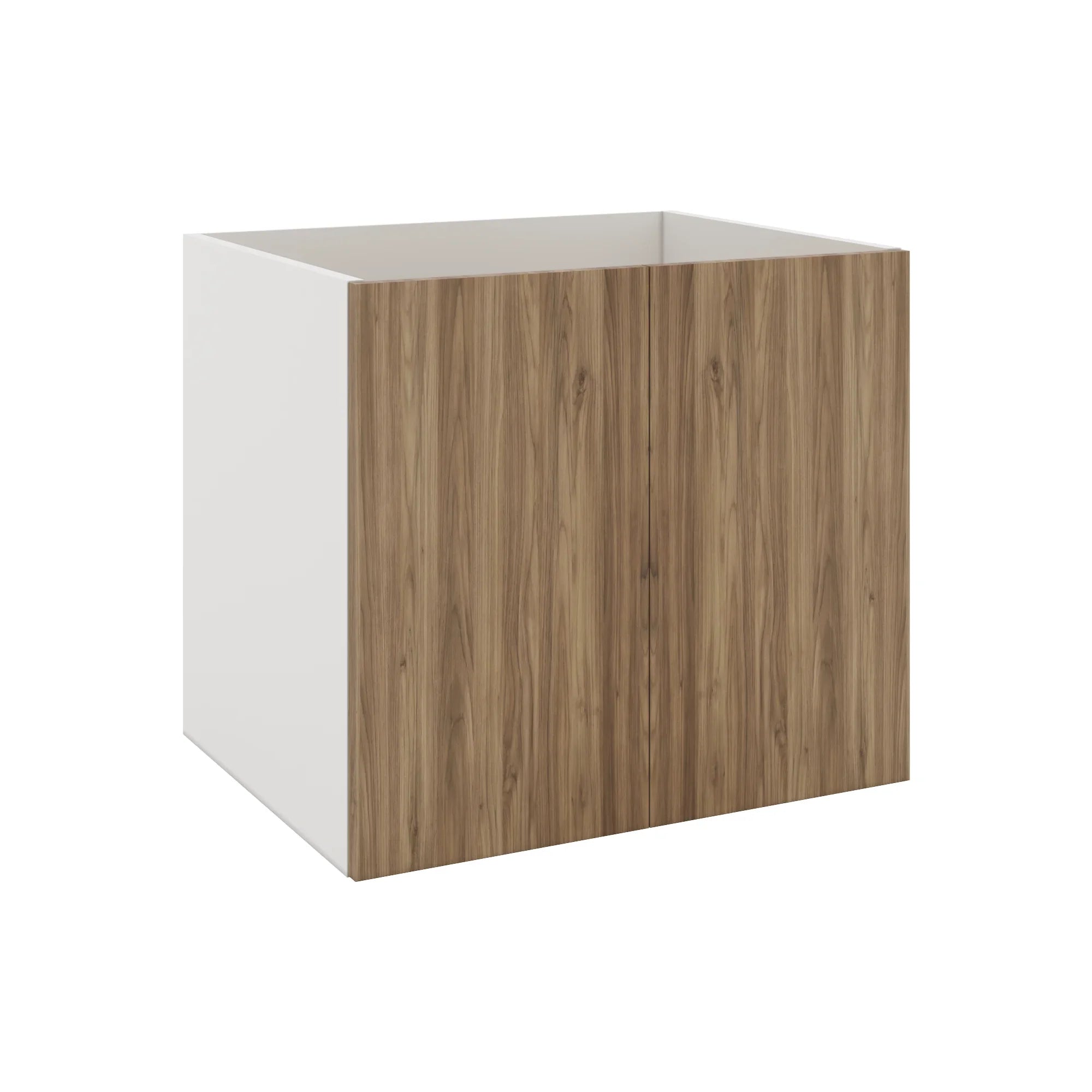Modernform Cabinet Walnut 27" W X 24" H X 21" D Vanity Floating Full Height Double Door Cabinet