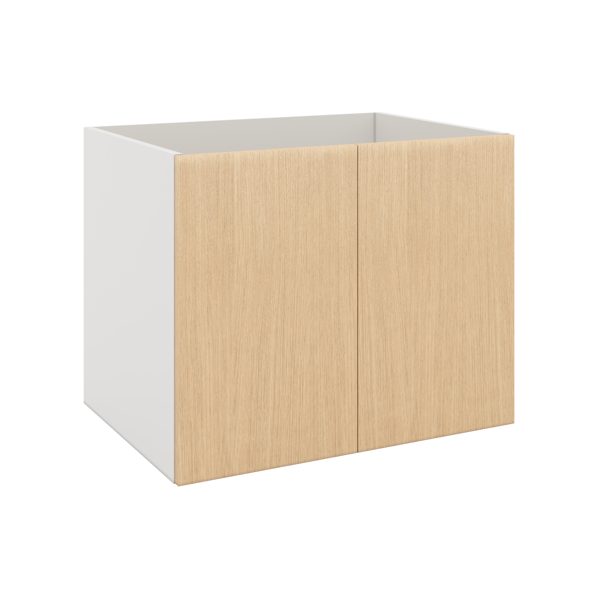 Modernform Cabinet Natural Oak 30" W X 24" H X 21" D Vanity Floating Full Height Double Door Cabinet