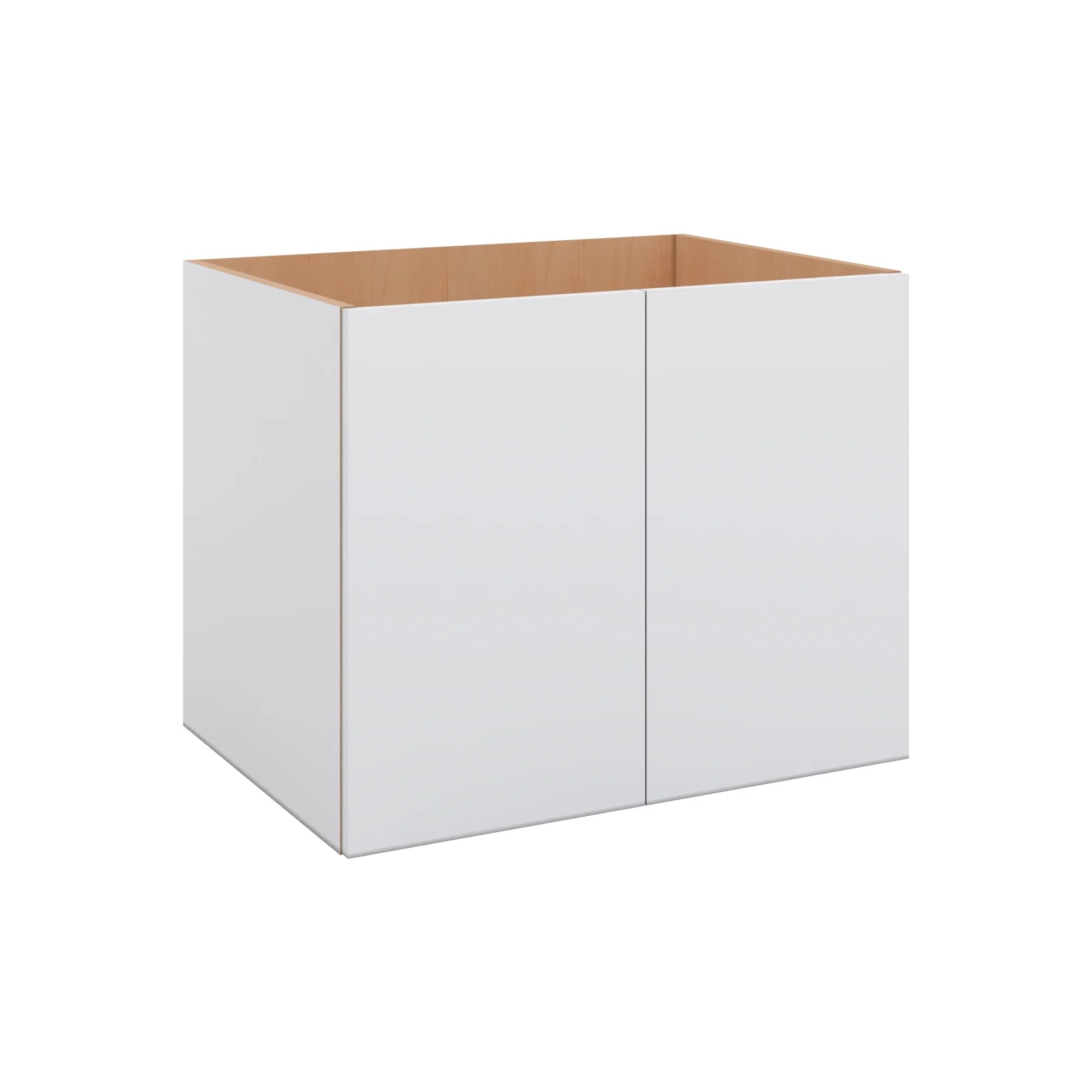 Modernform Cabinet Matte White 30" W X 24" H X 21" D Vanity Floating Full Height Double Door Cabinet