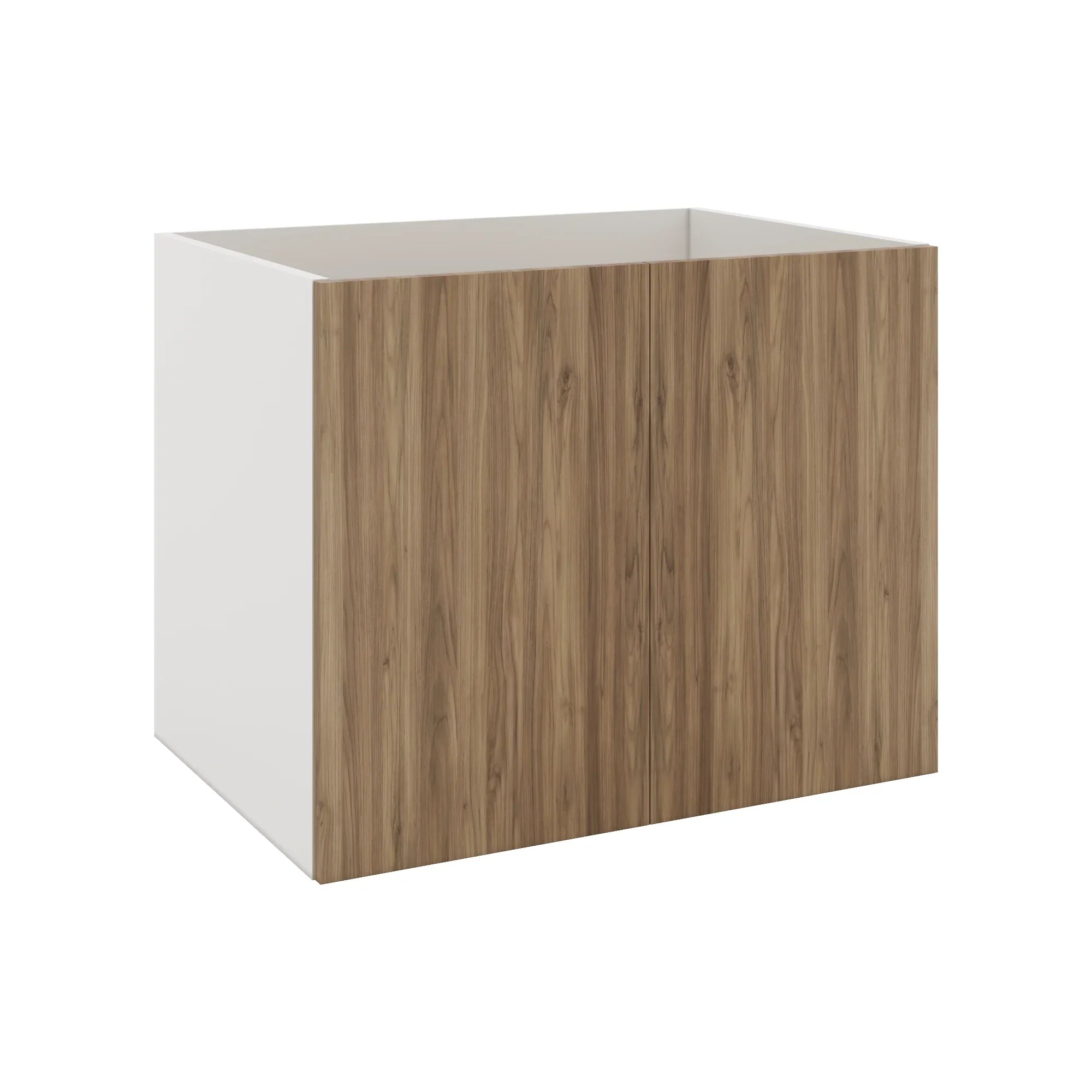 Modernform Cabinet Walnut 30" W X 24" H X 21" D Vanity Floating Full Height Double Door Cabinet