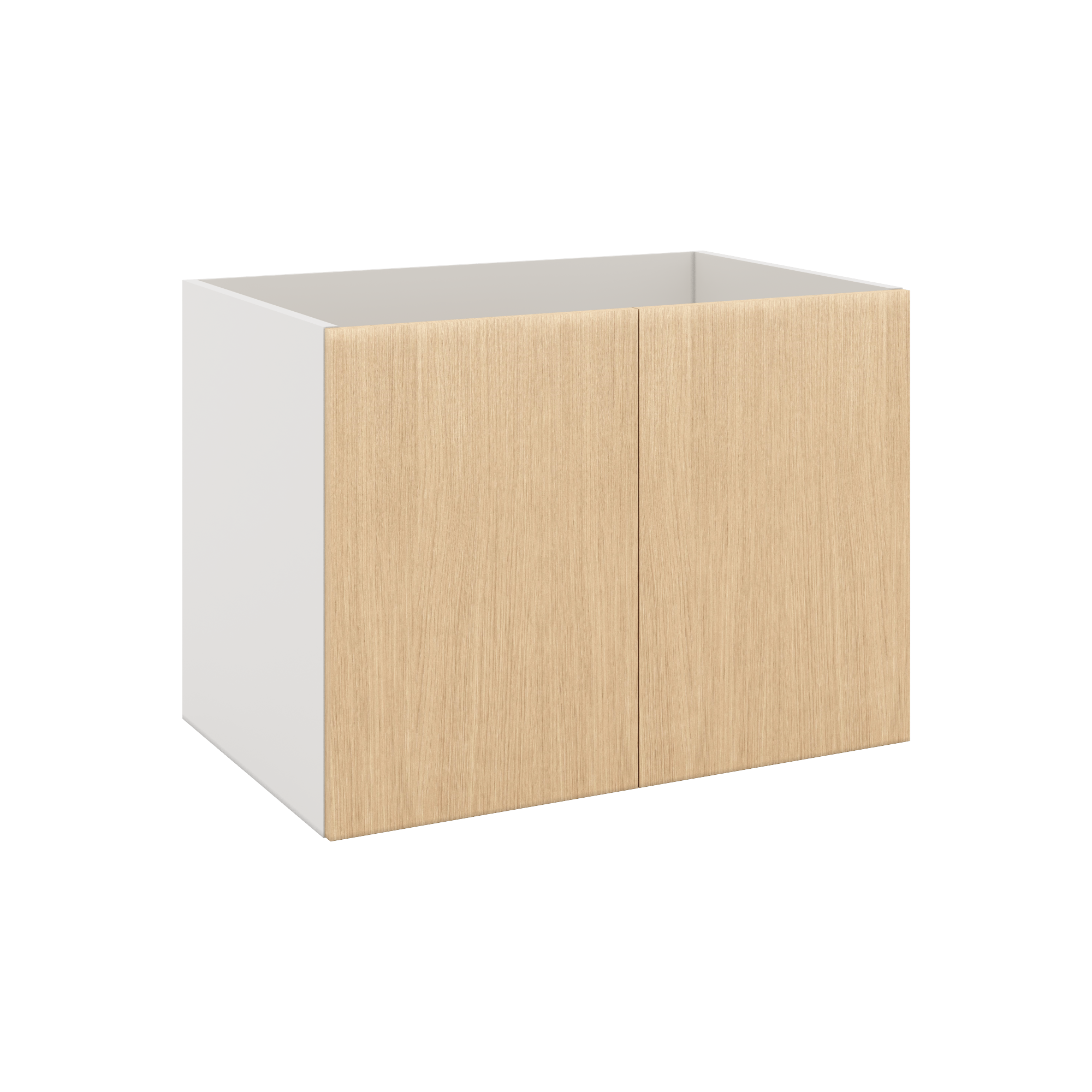 Modernform Cabinet Natural Oak 33" W X 24" H X 21" D Vanity Floating Full Height Double Door Cabinet