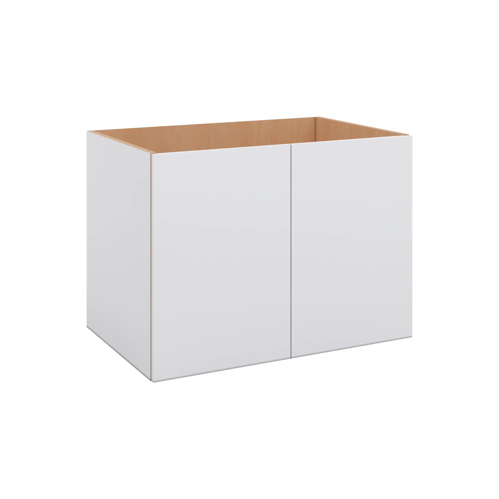 Modernform Cabinet Matte White 33" W X 24" H X 21" D Vanity Floating Full Height Double Door Cabinet