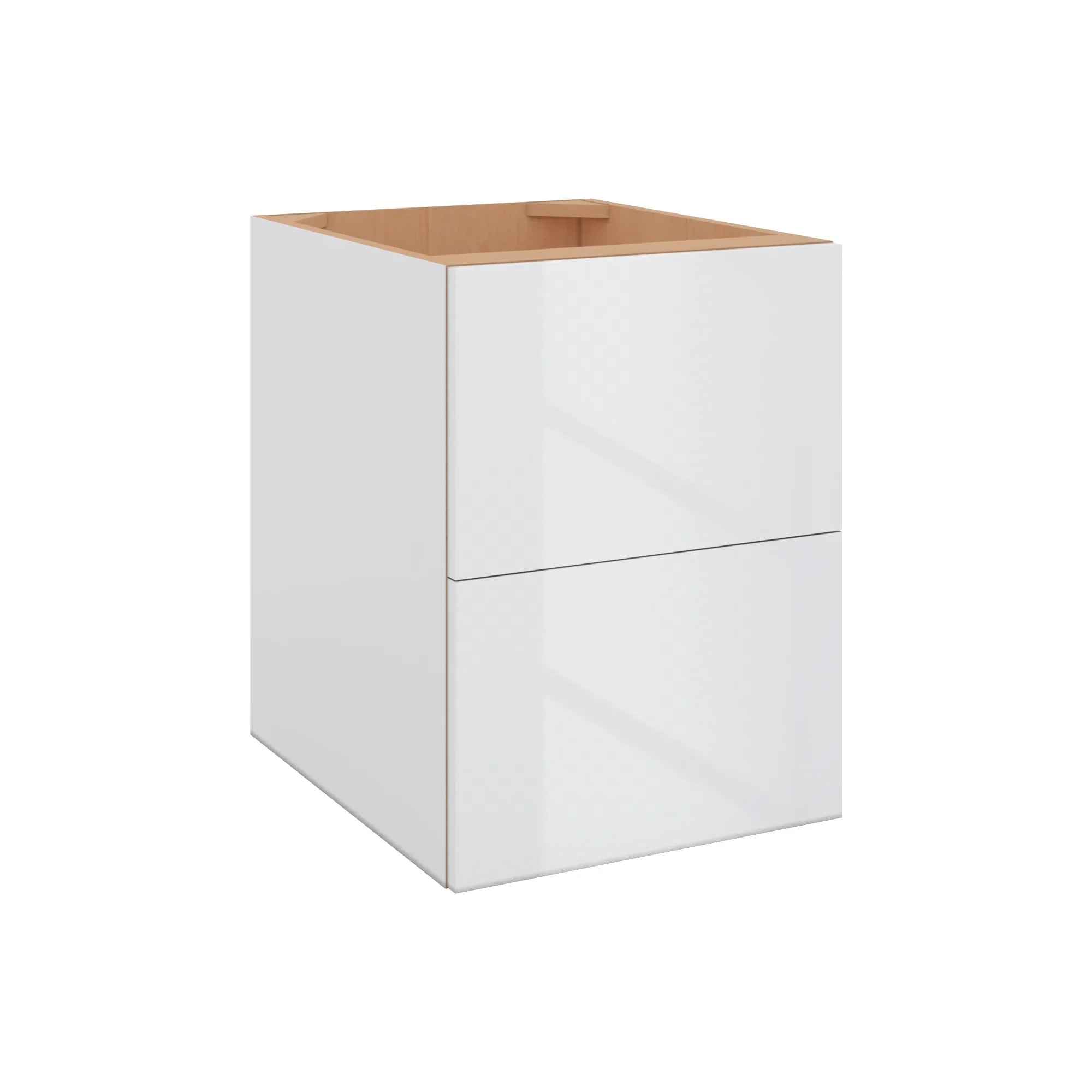 Modernform Cabinet Gloss White 18" W X 24" H X 21" D Vanity Floating Drawers Cabinet