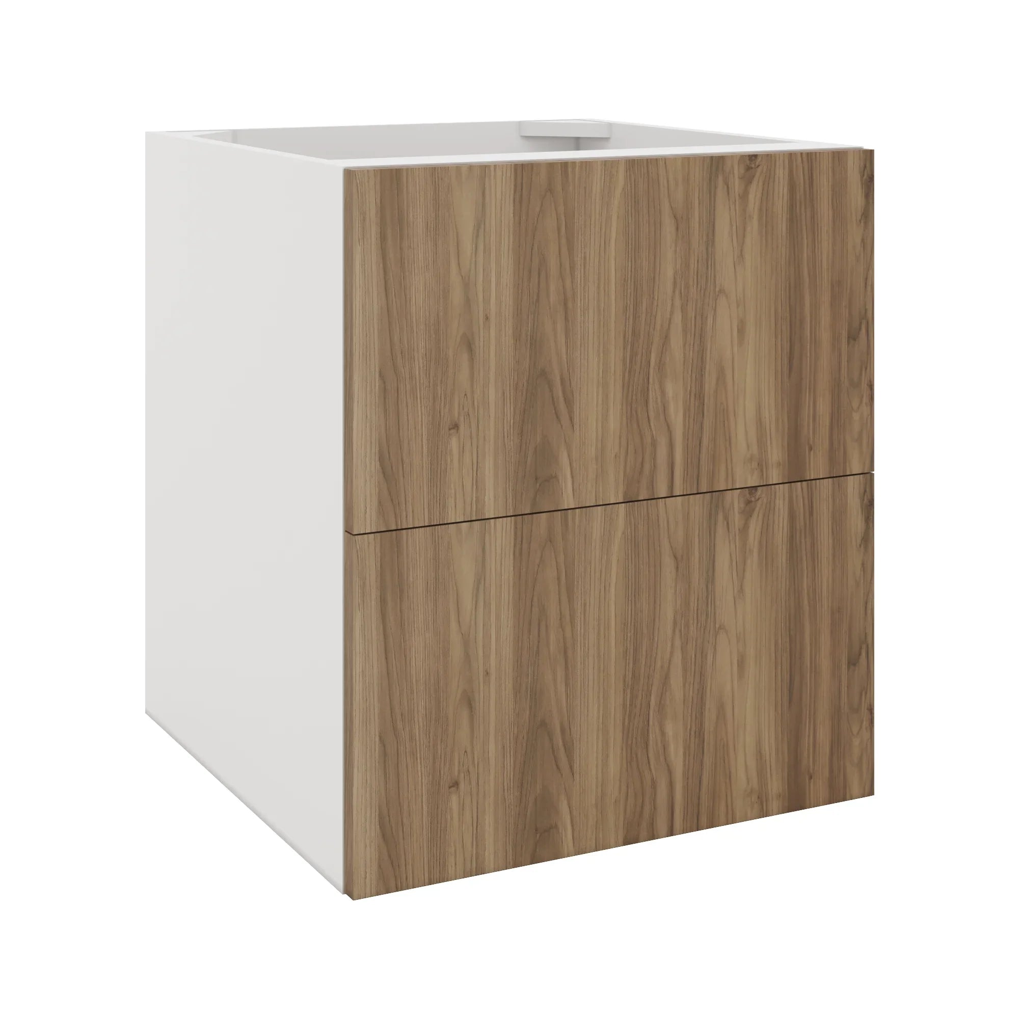 Modernform Cabinet Walnut 21" W X 24" H X 21" D Vanity Floating Drawers Cabinet