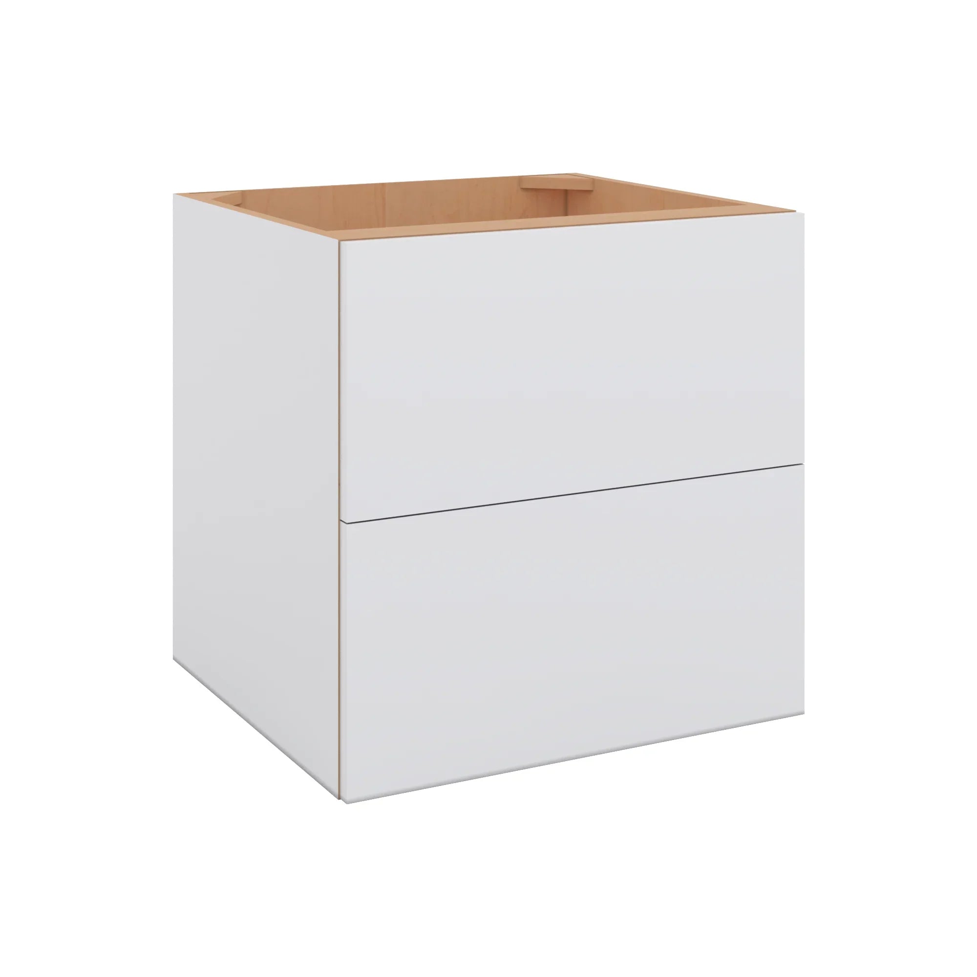 Modernform Cabinet Matte White 24" W X 24" H X 21" D Vanity Floating Drawers Cabinet