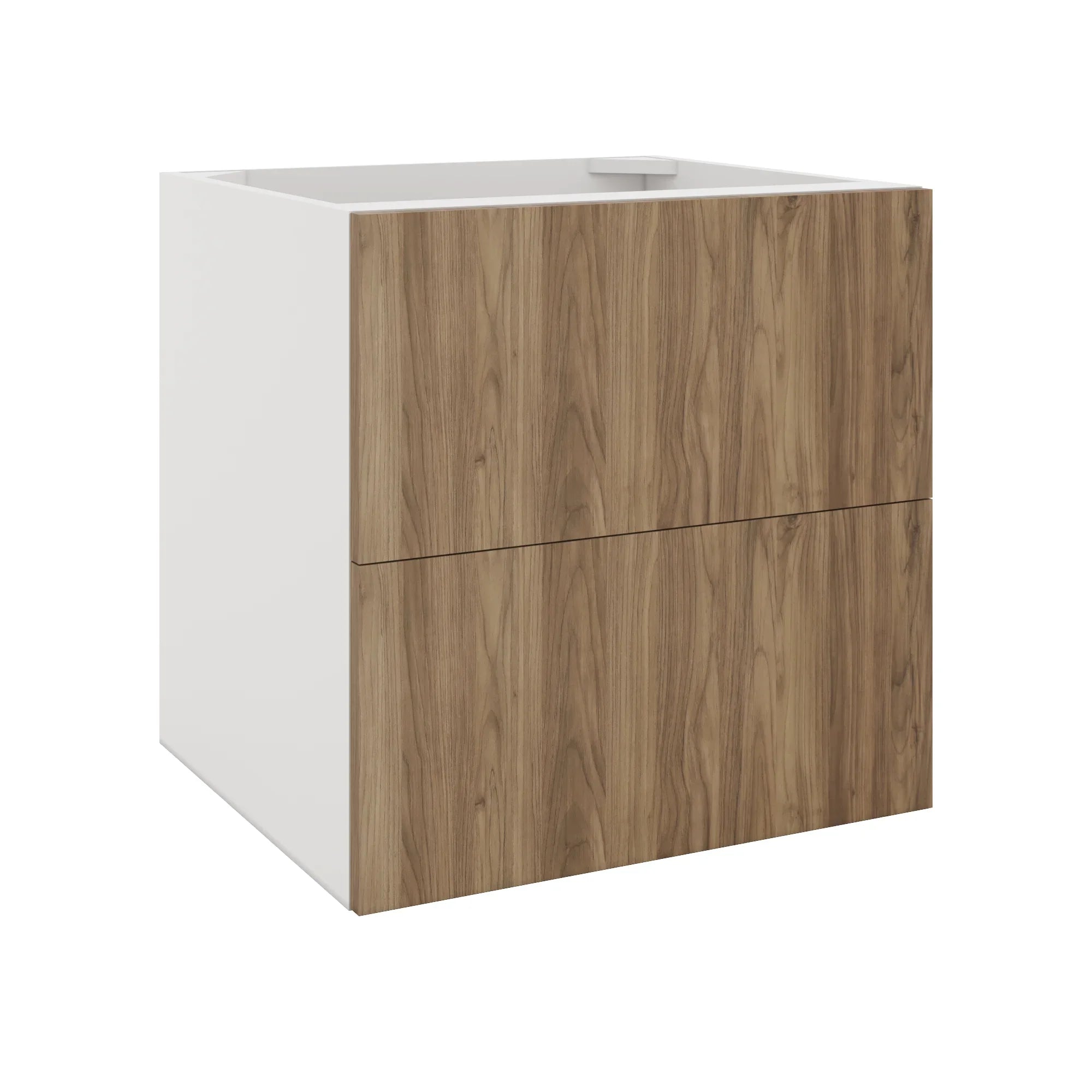 Modernform Cabinet Walnut 24" W X 24" H X 21" D Vanity Floating Drawers Cabinet