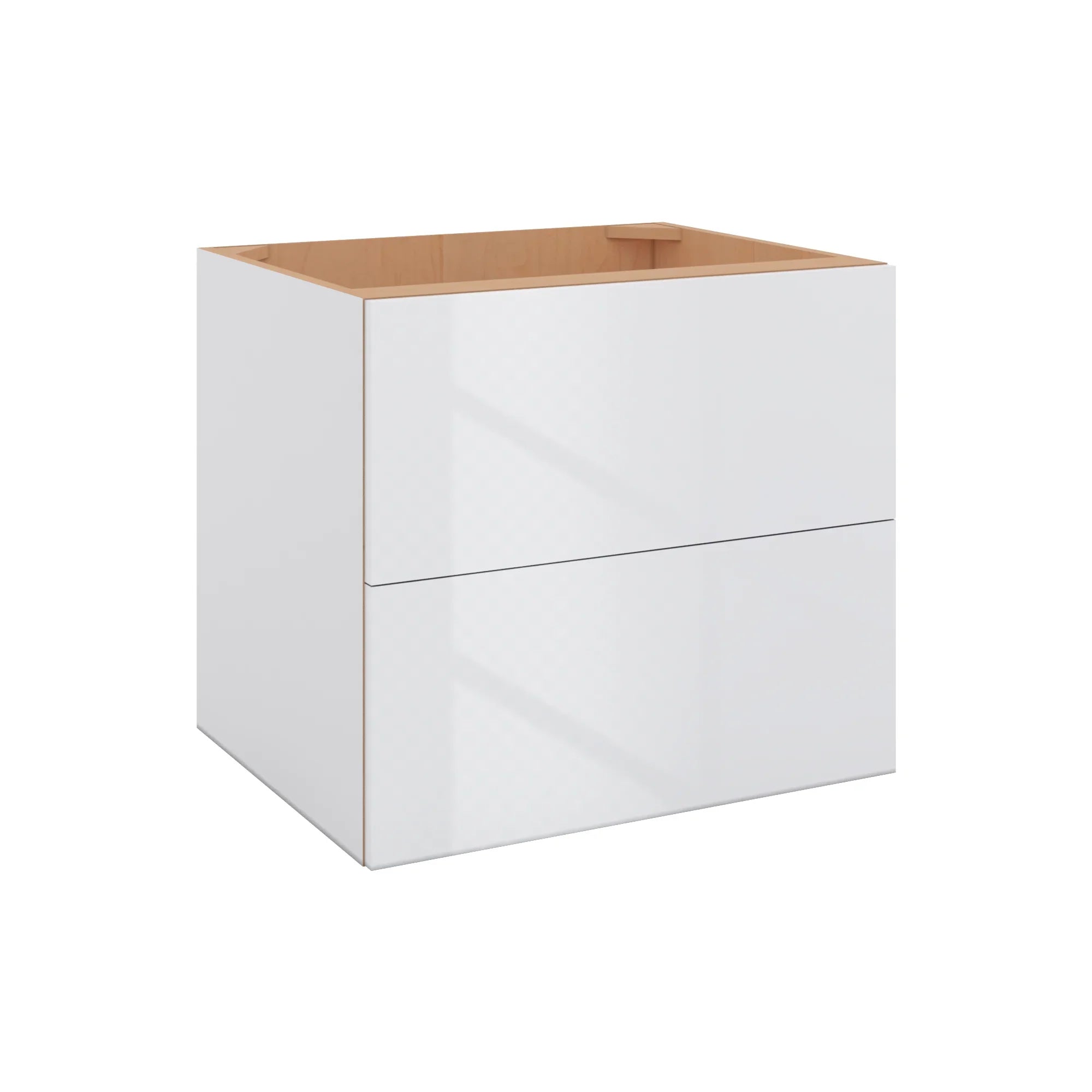 Modernform Cabinet Gloss White 27" W X 24" H X 21" D Vanity Floating Drawers Cabinet