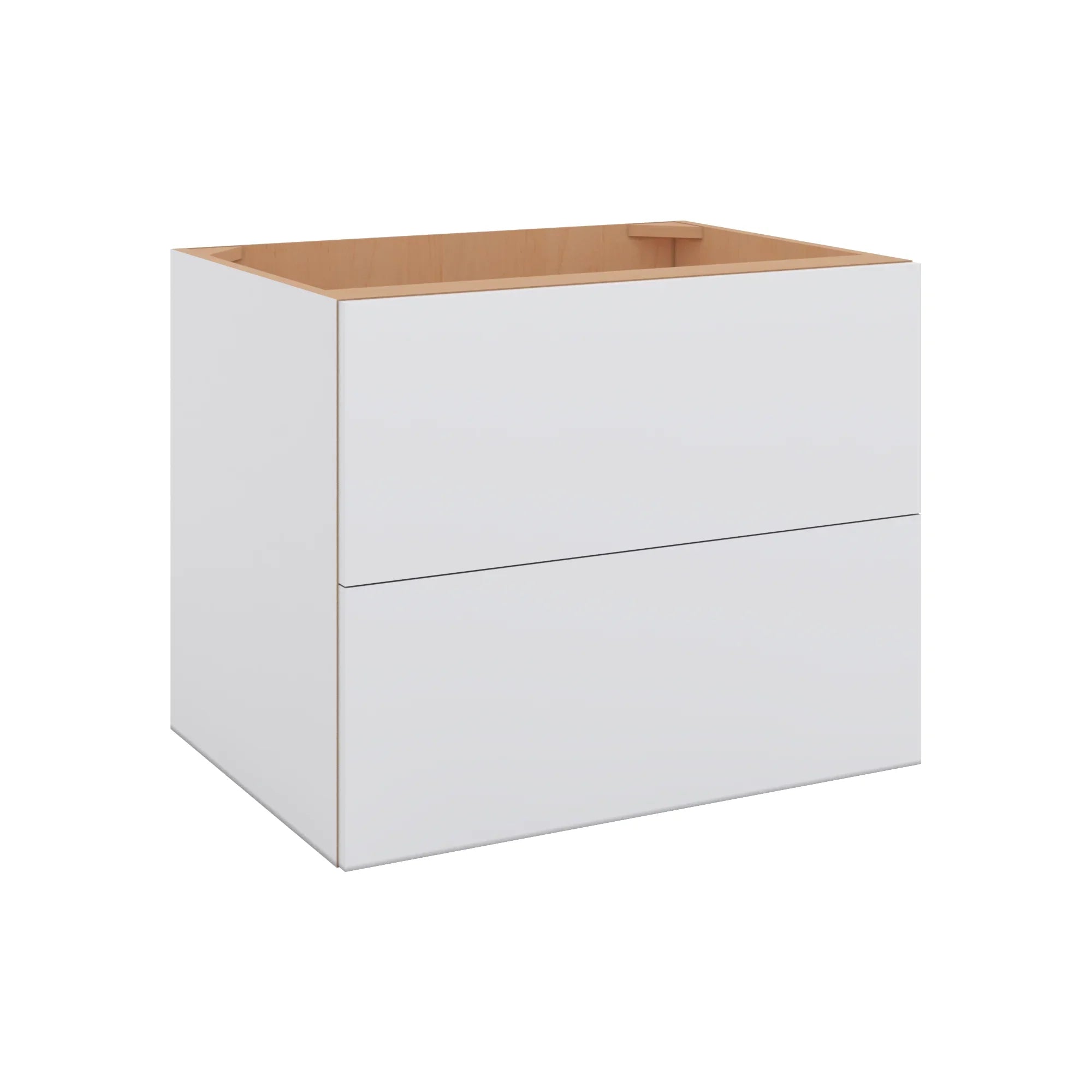 Modernform Cabinet Matte White 30" W X 24" H X 21" D Vanity Floating Drawers Cabinet