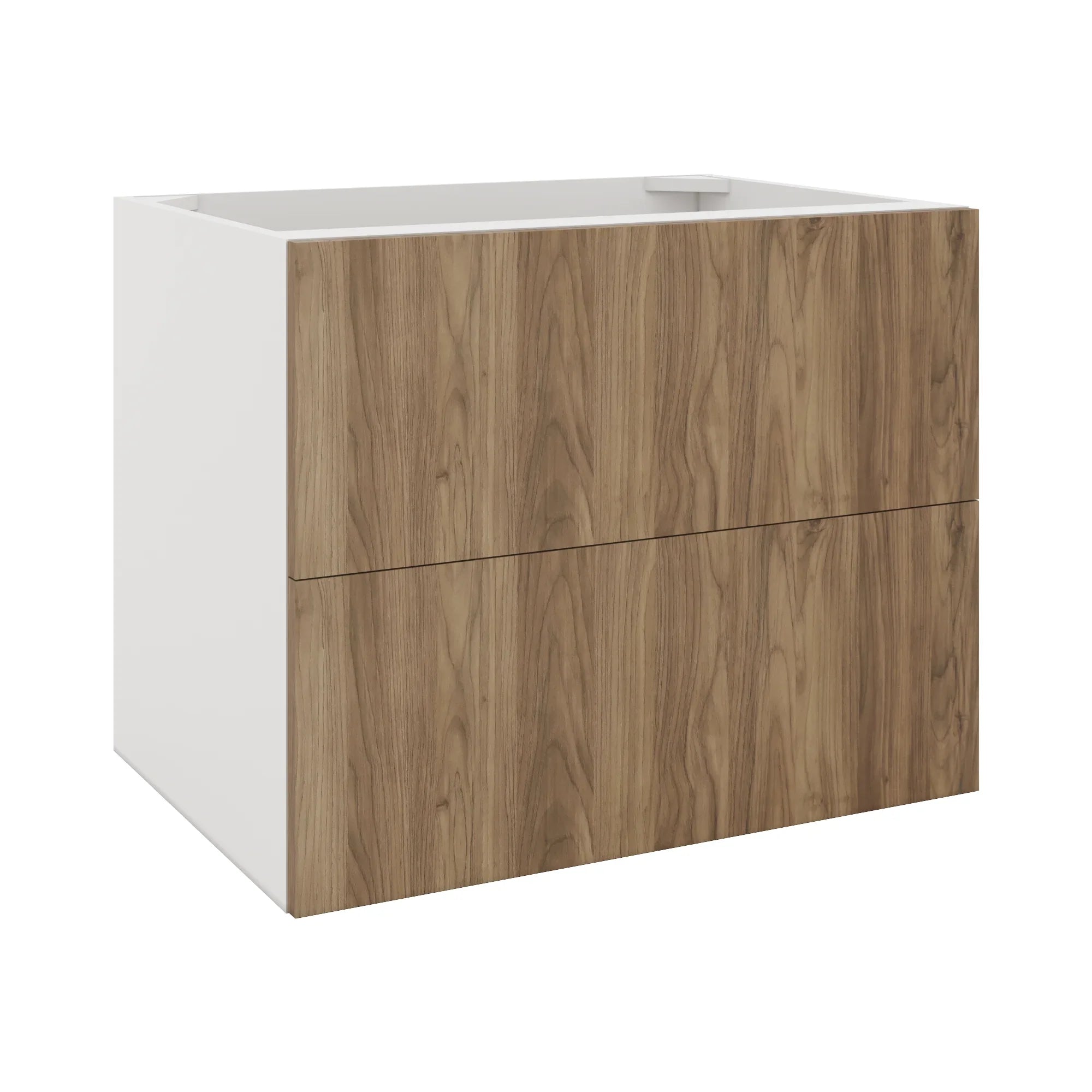 Modernform Cabinet Walnut 30" W X 24" H X 21" D Vanity Floating Drawers Cabinet