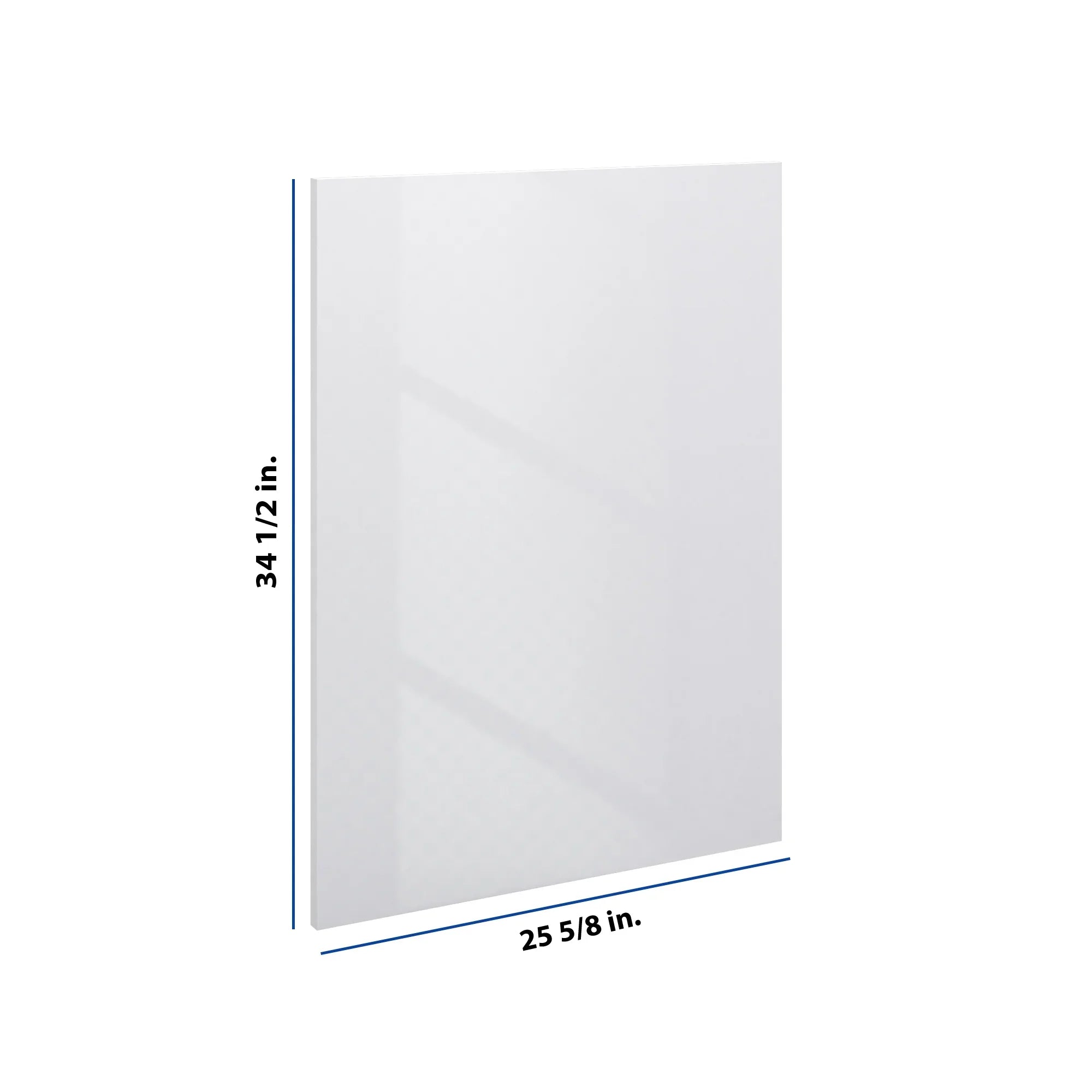 Modernform Cabinet Gloss White 3/4" W X 34 1/2" H X  25 5/8" D Island Base Panel