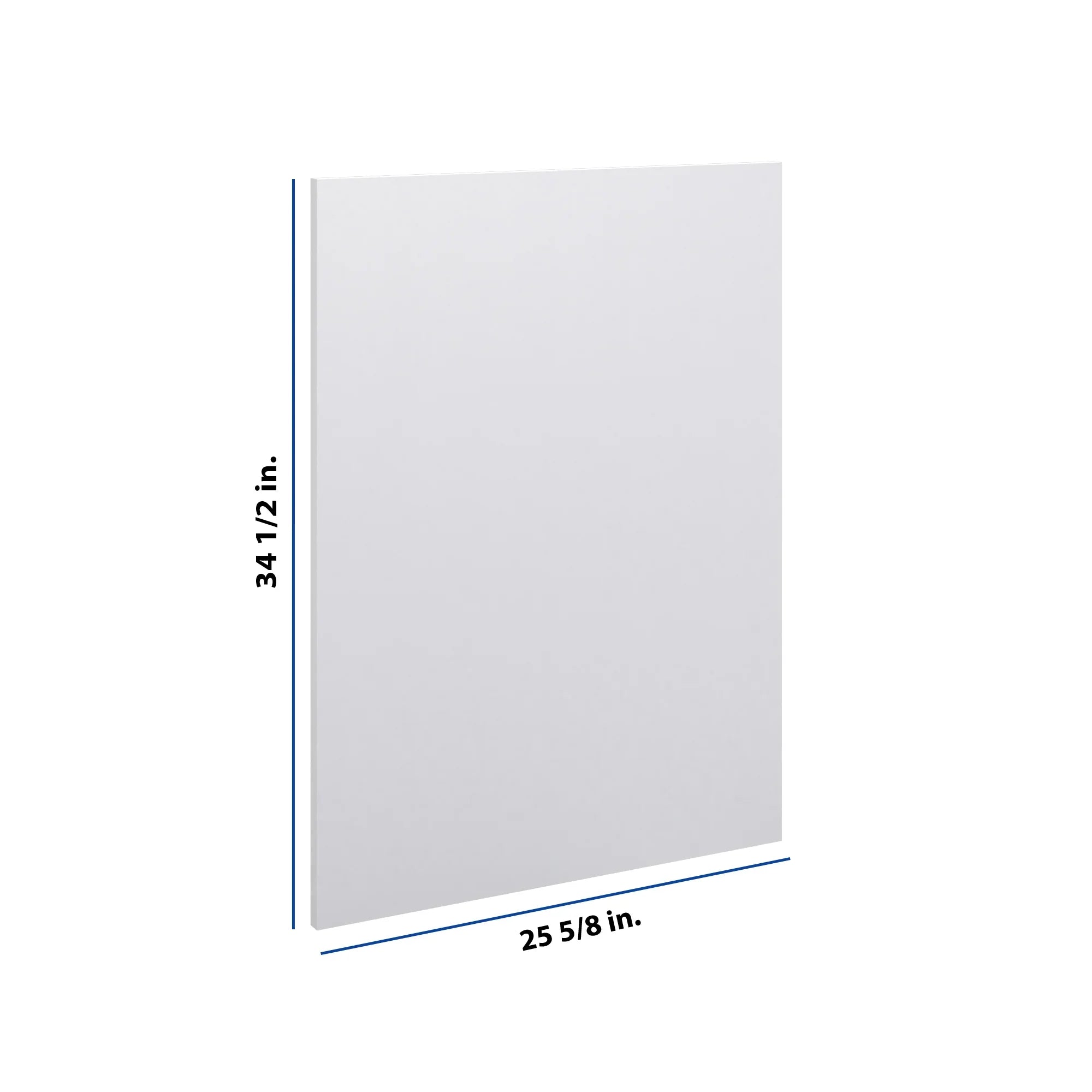 Modernform Cabinet Matte White 3/4" W X 34 1/2" H X  25 5/8" D Island Base Panel