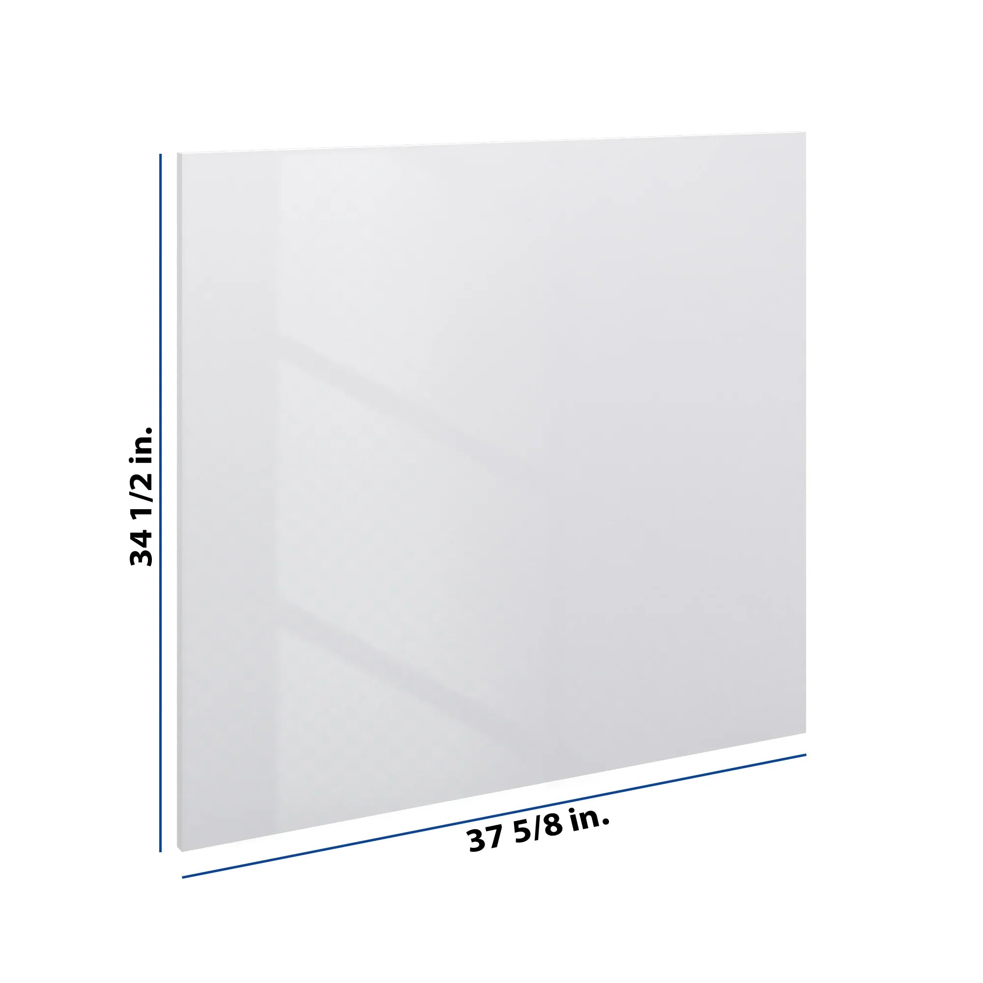 Modernform Cabinet Gloss White 3/4" W X 34 1/2" H X  37 5/8" D Island Base Panel