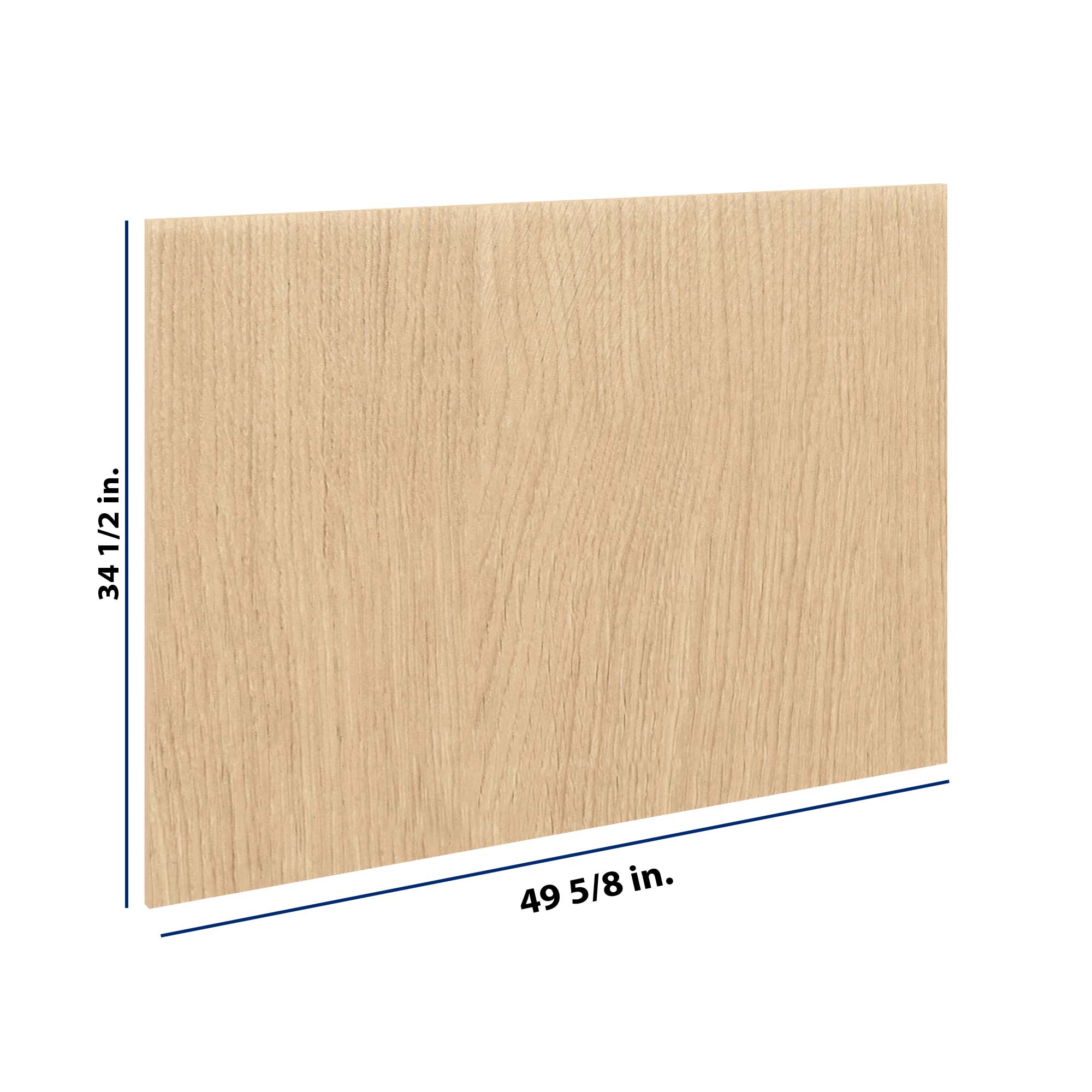 Modernform Cabinet Natural Oak 3/4" W X 34 1/2" H X  49 5/8" D Island Base Panel