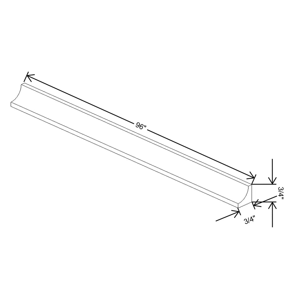 J&K Naval B7 96" W Incurved Corner Molding