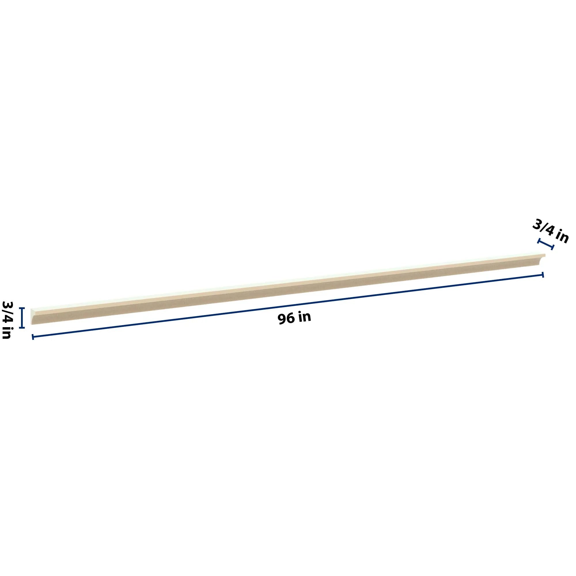 J&K Creme Glazed A7 96" W Incurved Corner Molding