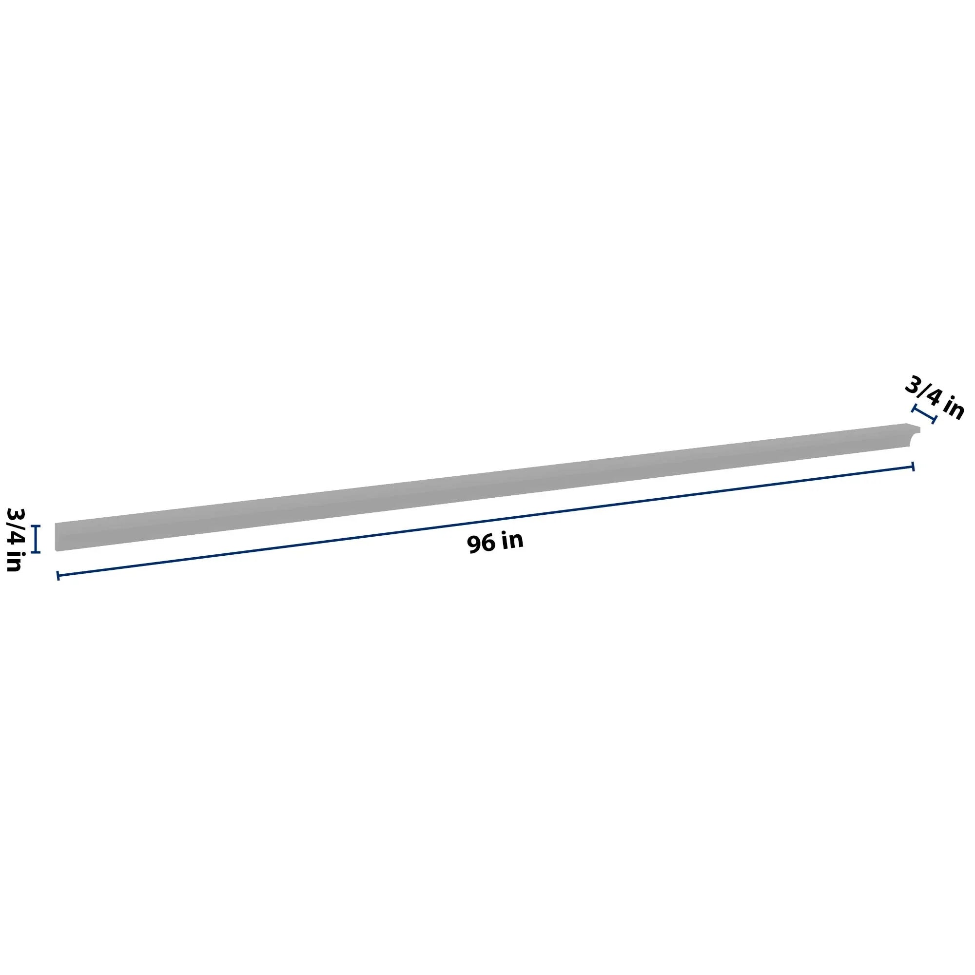 J&K Castle Grey S5 96" W Incurved Corner Molding