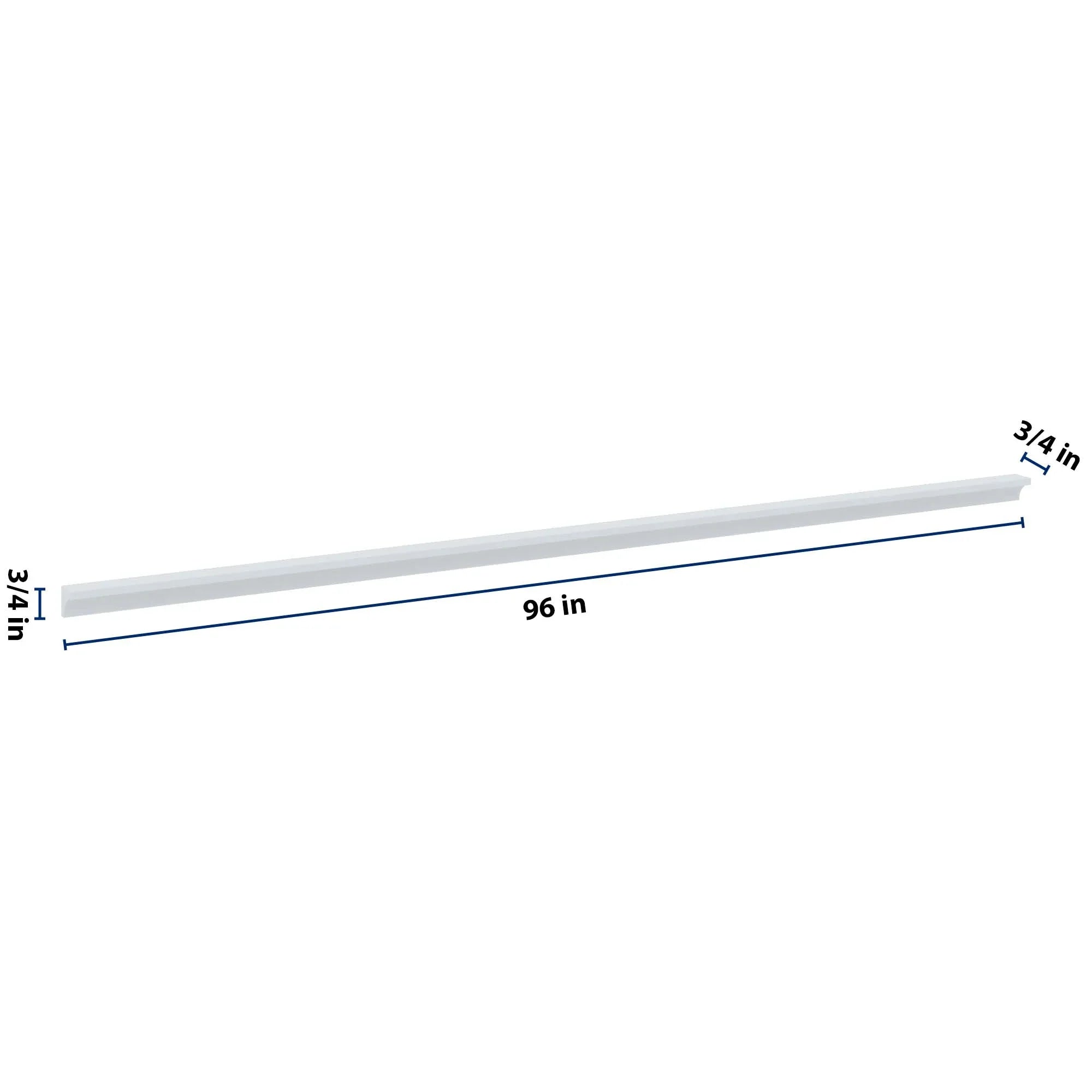 J&K White Shaker S8 96" W Incurved Corner Molding