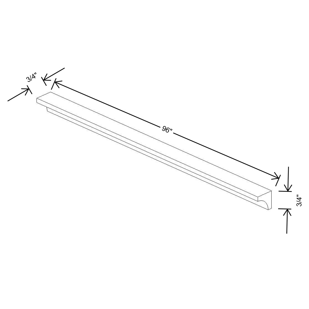 Fabuwood Allure Luna Dove 96" W X 3/4" H X 3/4" D Inside Molding