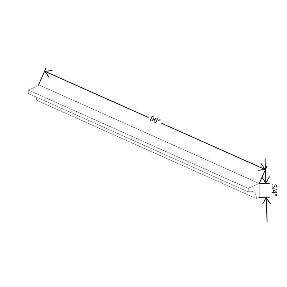 Cubitac Prestige Newport Latte 96"W Inside Corner Molding