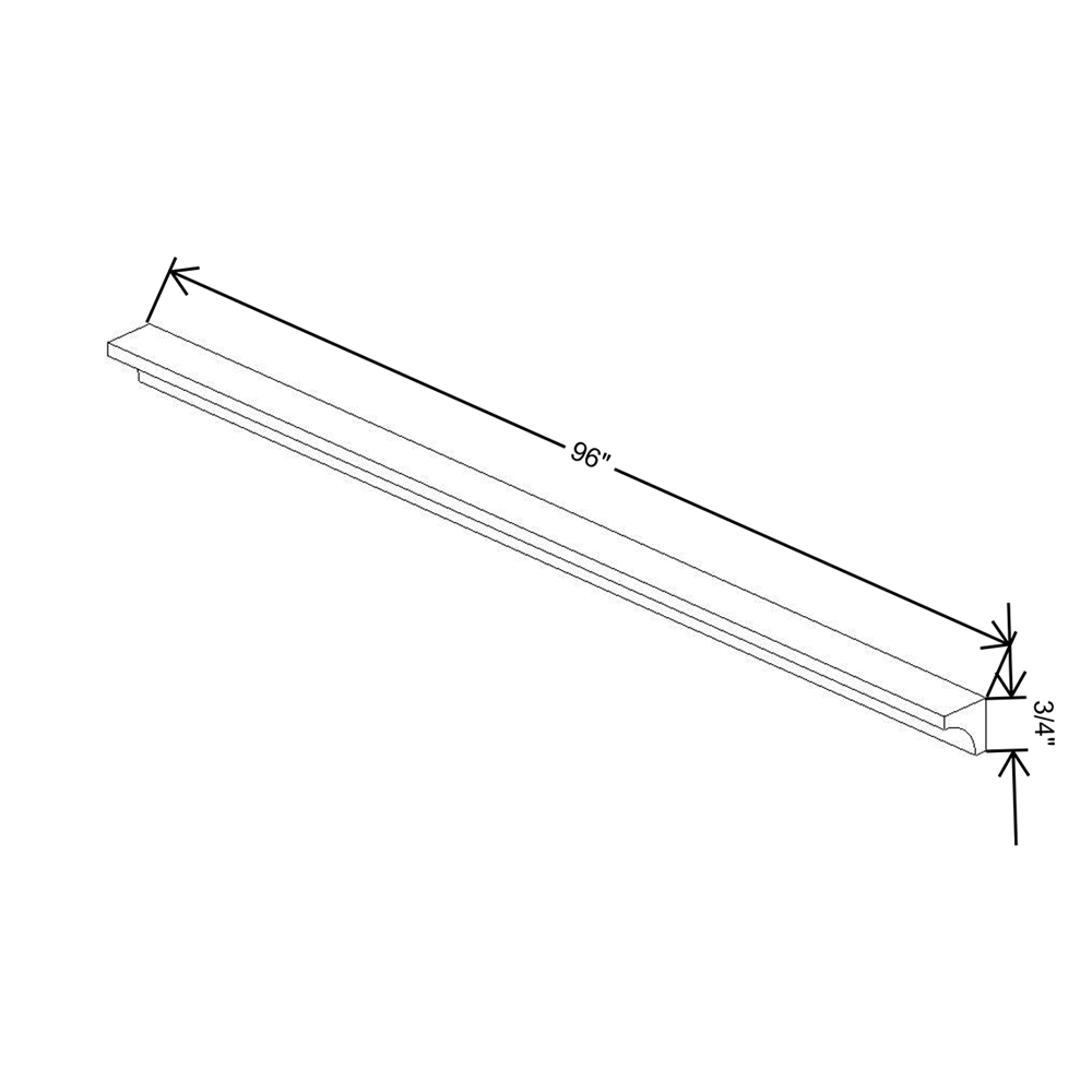 Cubitac Prestige Dover Latte 96"W Inside Corner Molding