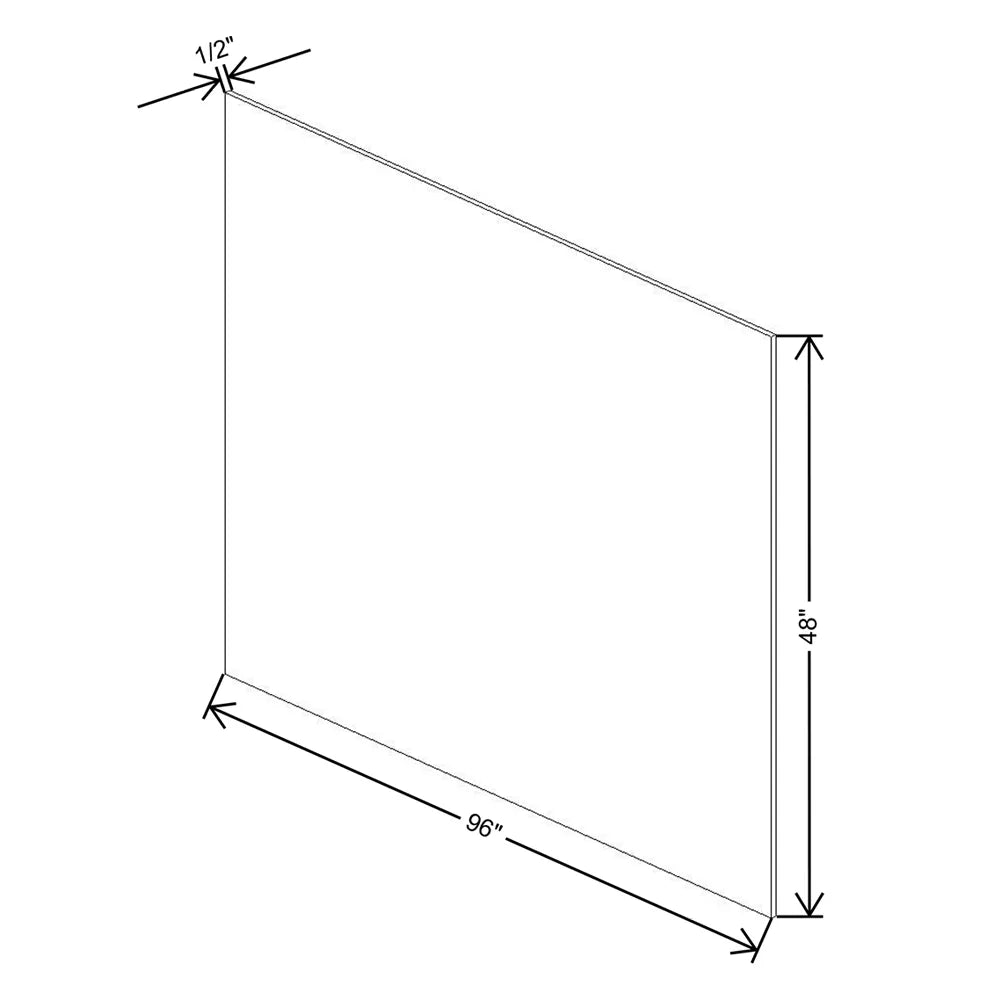 Fabuwood Allure Galaxy Frost 1/2" W X 96" H X 48" D Plywood