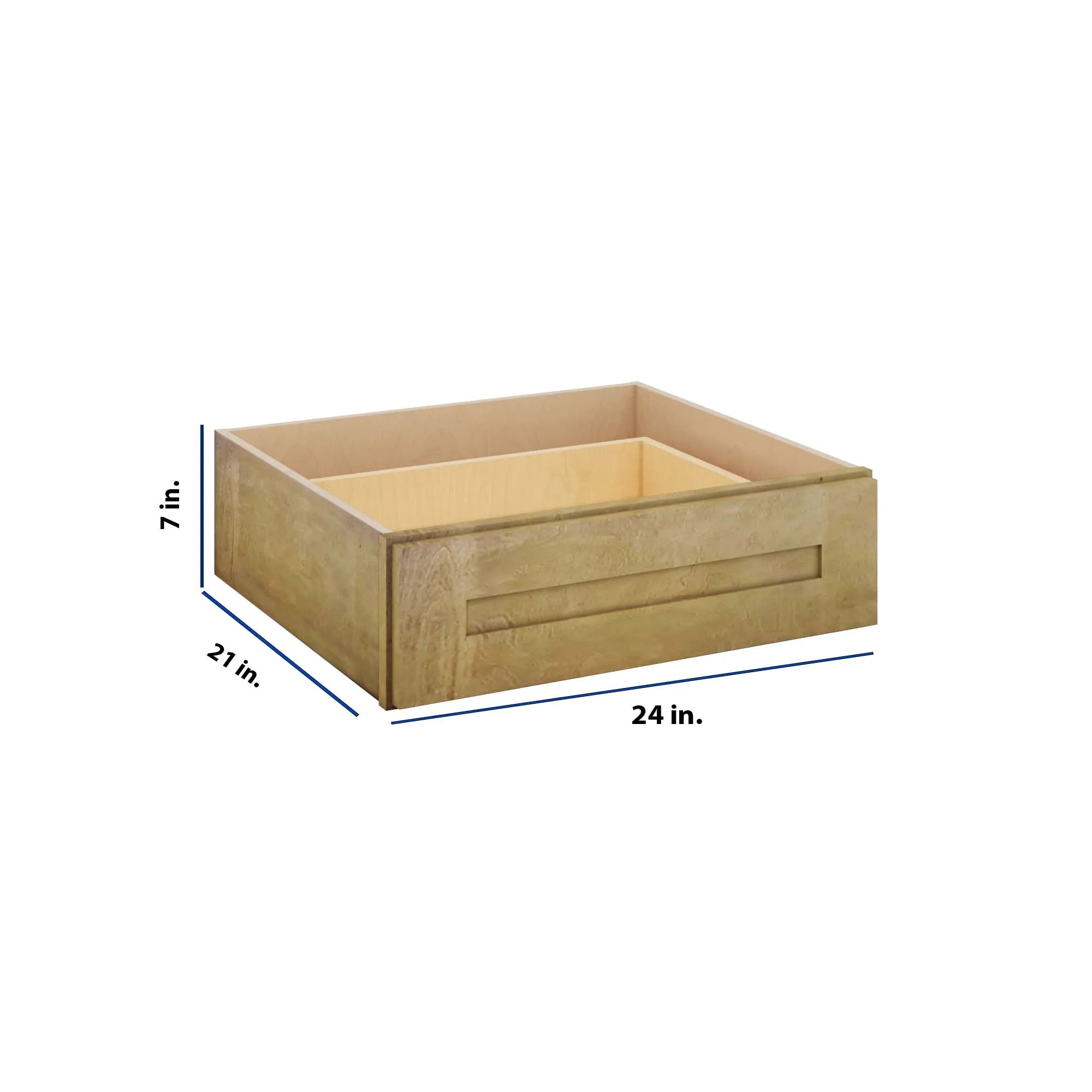 Modernform Cabinet Natural Shaker 24" W X 7" H X 21" D Vanity Knee Drawer