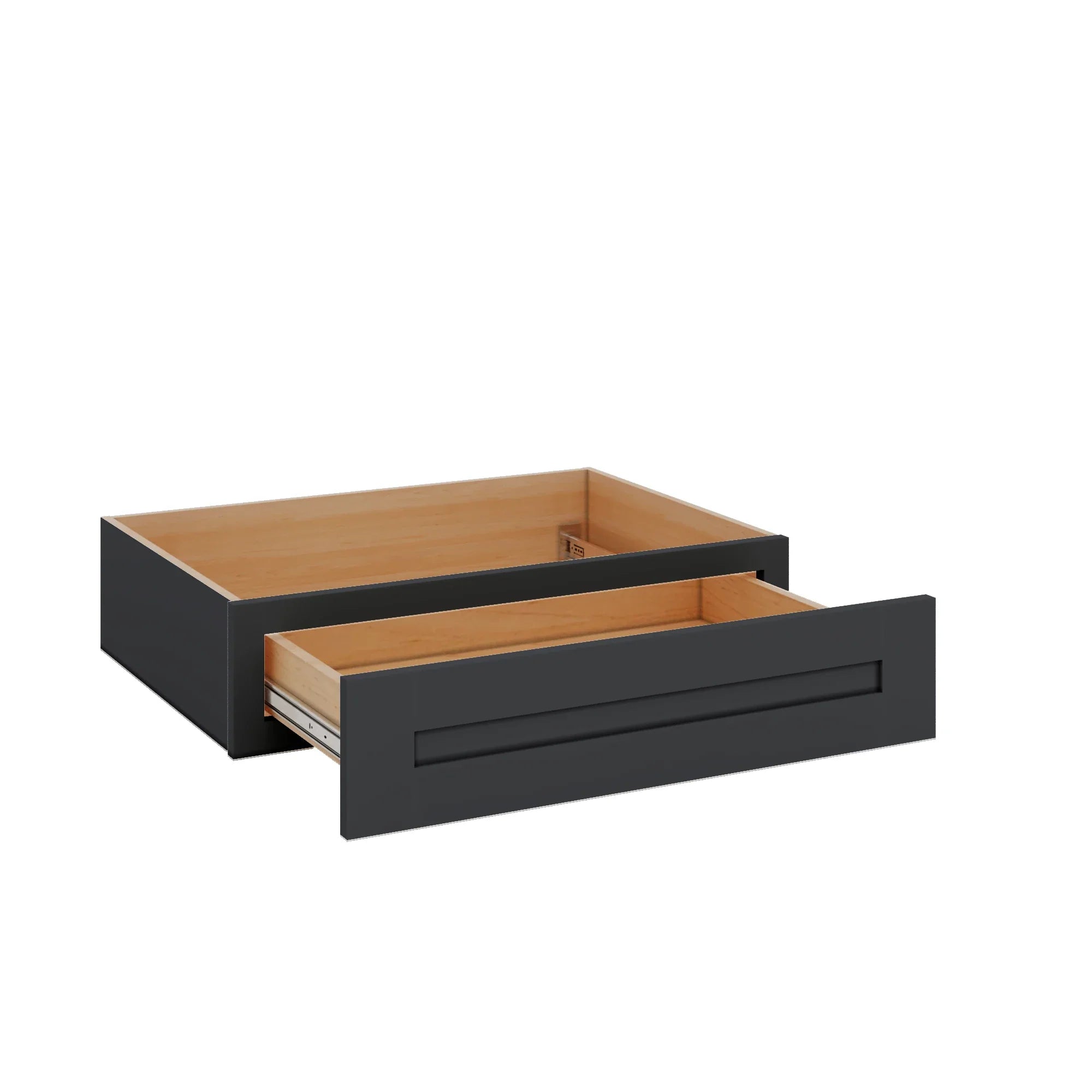 Modernform Cabinet Onyx Black Shaker 30" W X 7" H X 21" D Vanity Knee Drawer