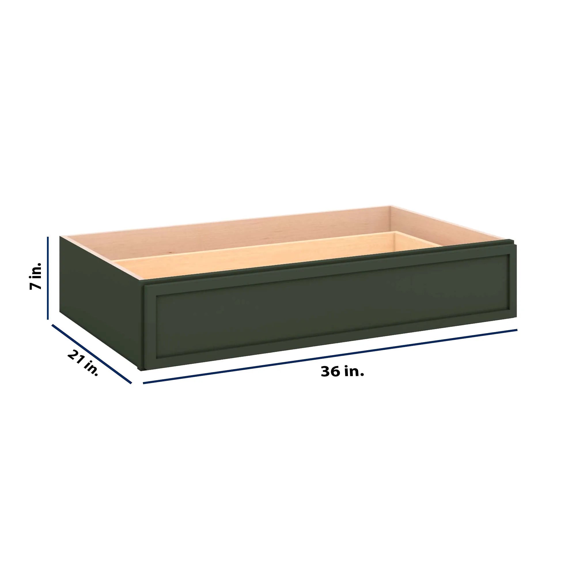 Modernform Cabinet Slim Sage Green 36" W X 7" H X 21" D Vanity Knee Drawer