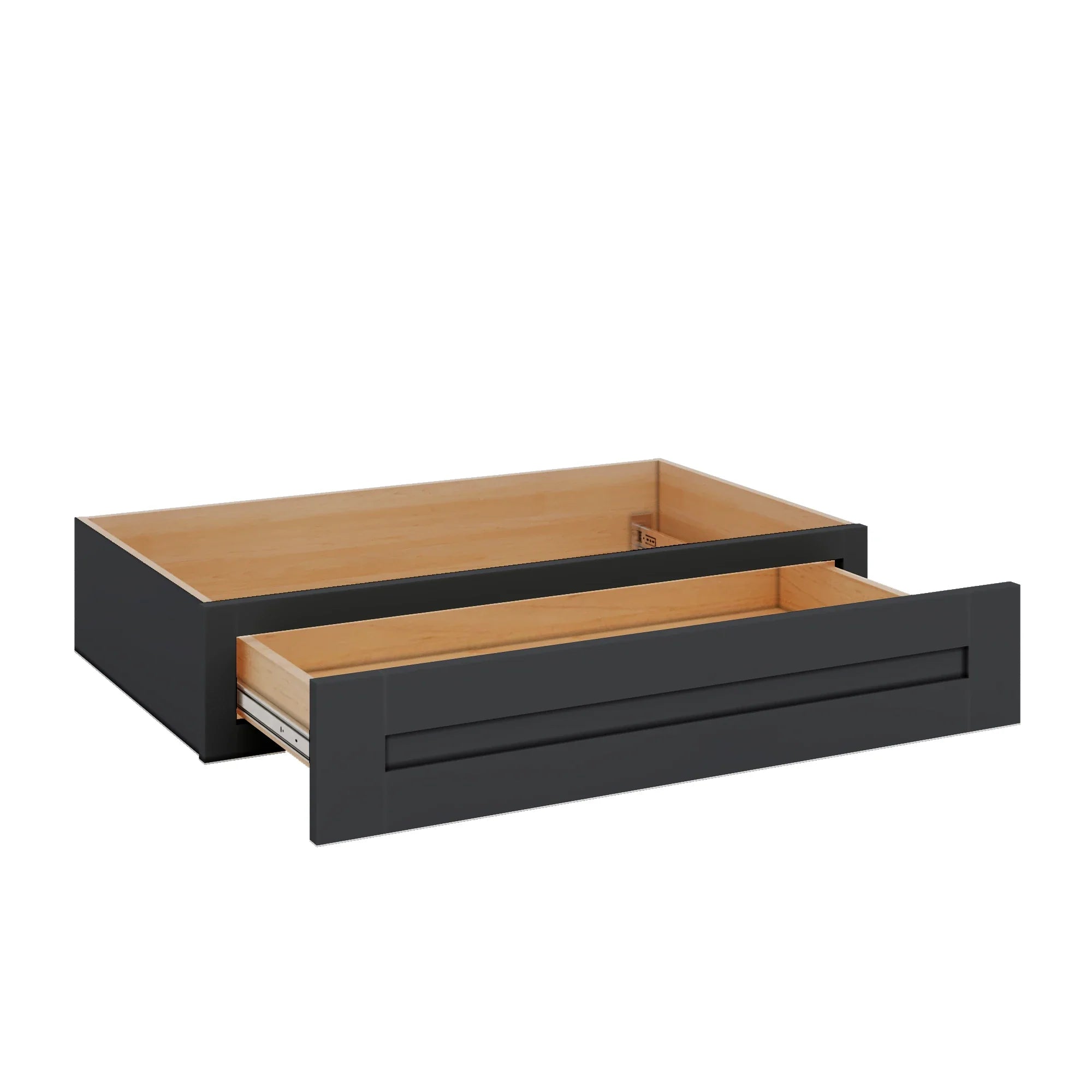 Modernform Cabinet Onyx Black Shaker 36" W X 7" H X 21" D Vanity Knee Drawer