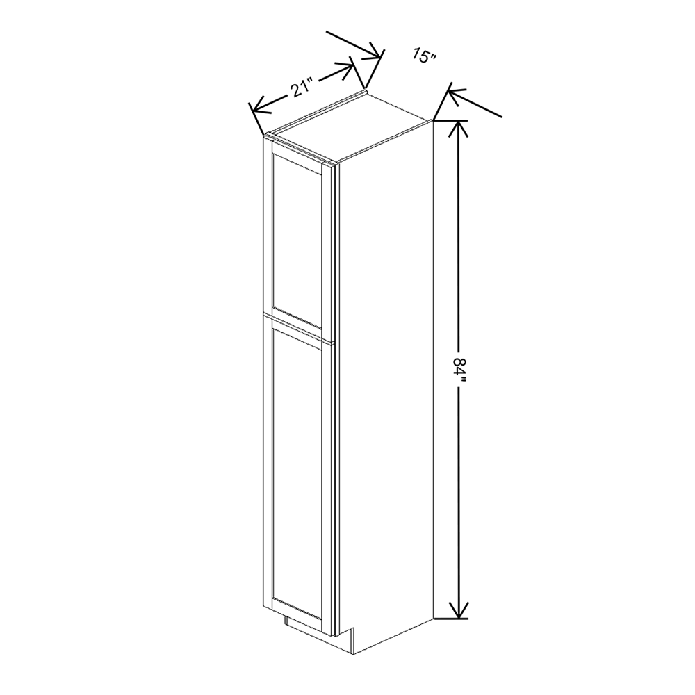 Wolf Classic Grove Opal Paint 18"W X 84"H X 21"D Linen Cabinet