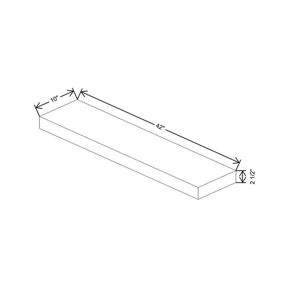 Fabuwood Illume Catalina Muratti 1 42" W x 2 1/2" H x 10" D Timber Floating Shelf with LED