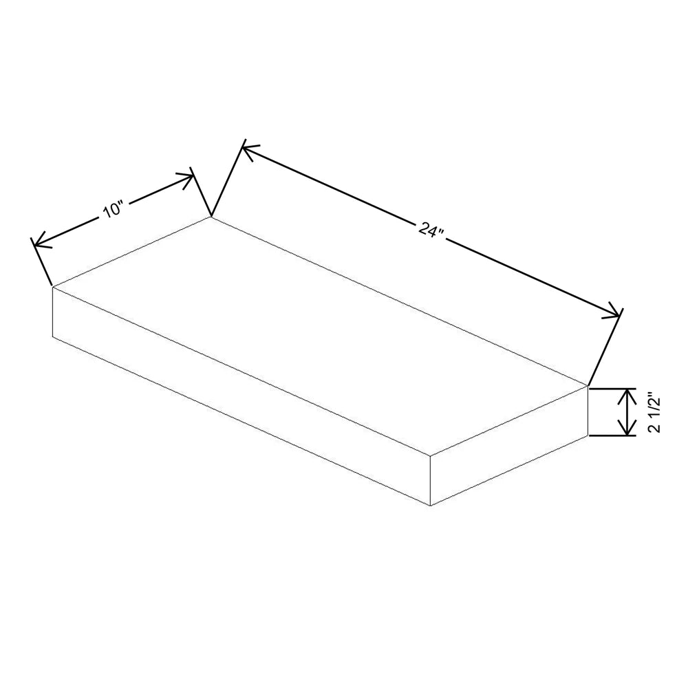 Fabuwood Allure Fusion Timber 24" W X 2 1/2" H X 10" D Timber Floating Shelf With LED