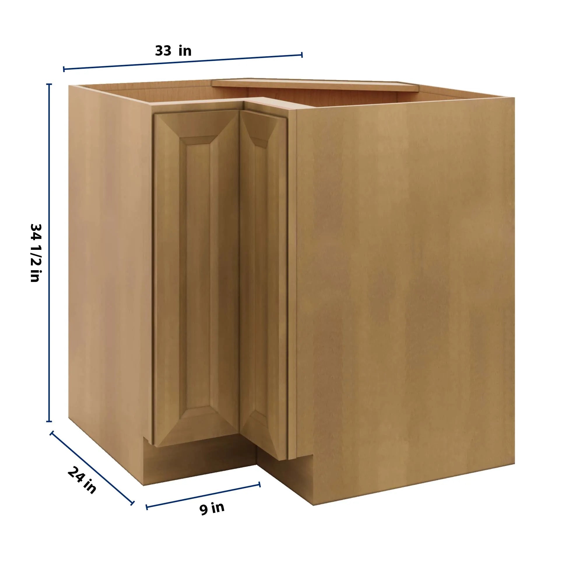 J&K Butterscotch B8 Base Corner 90 Lazy Susan - 33" W
