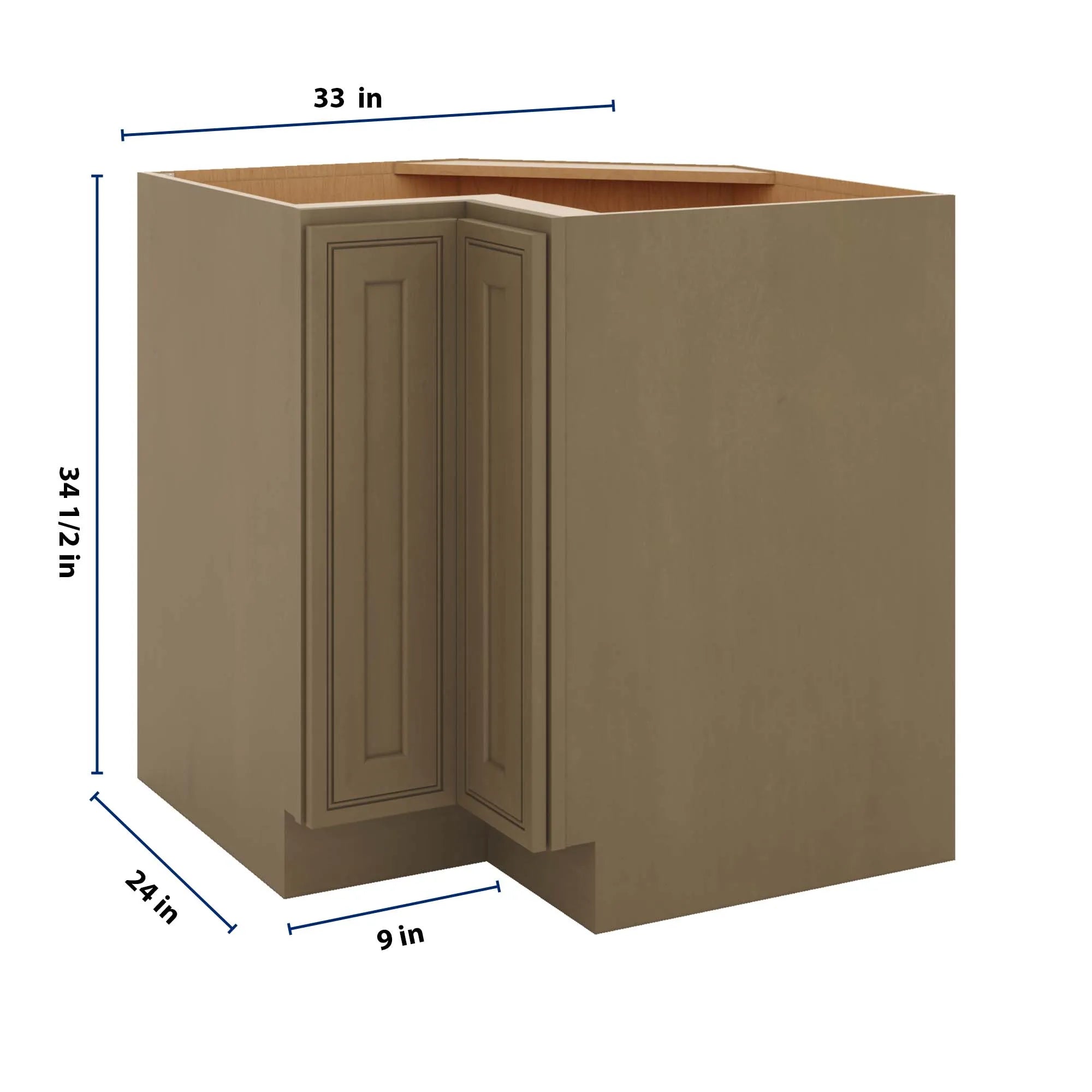 J&K Hazel H8 Base Corner 90 Lazy Susan - 33" W