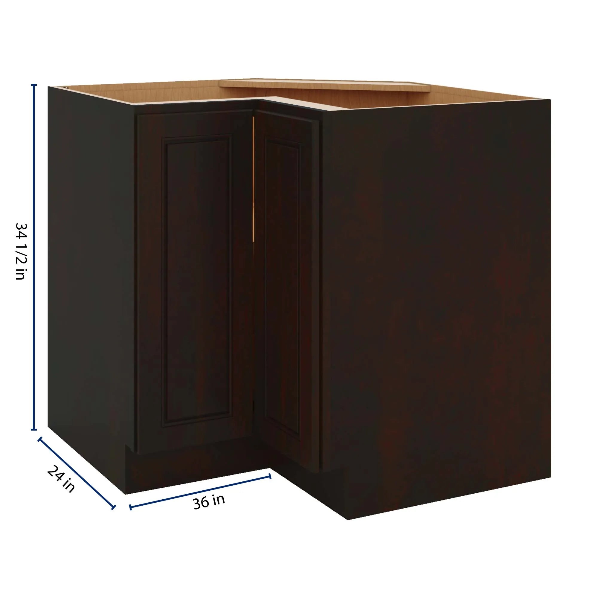 J&K Espresso K8 Base Corner 90 Lazy Susan - 36" W
