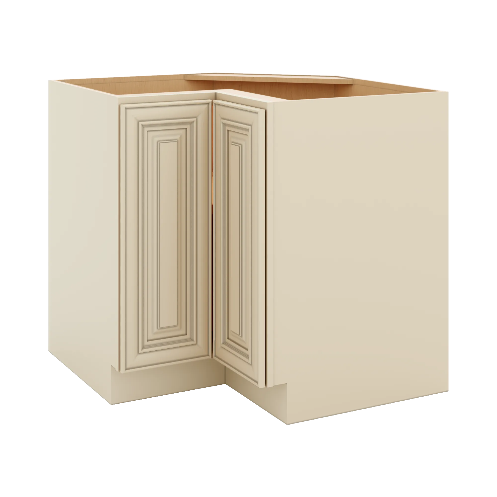 J&K Creme Glazed A7 Base Corner 90 Lazy Susan - 36" W