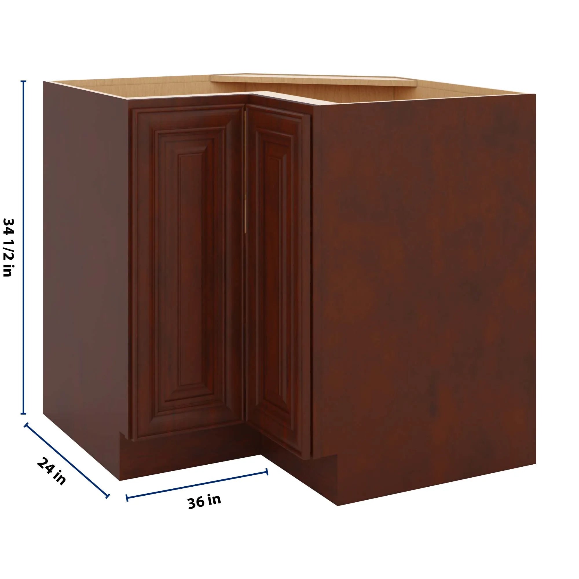 J&K Mahogany J5 Base Corner 90 Lazy Susan - 36" W