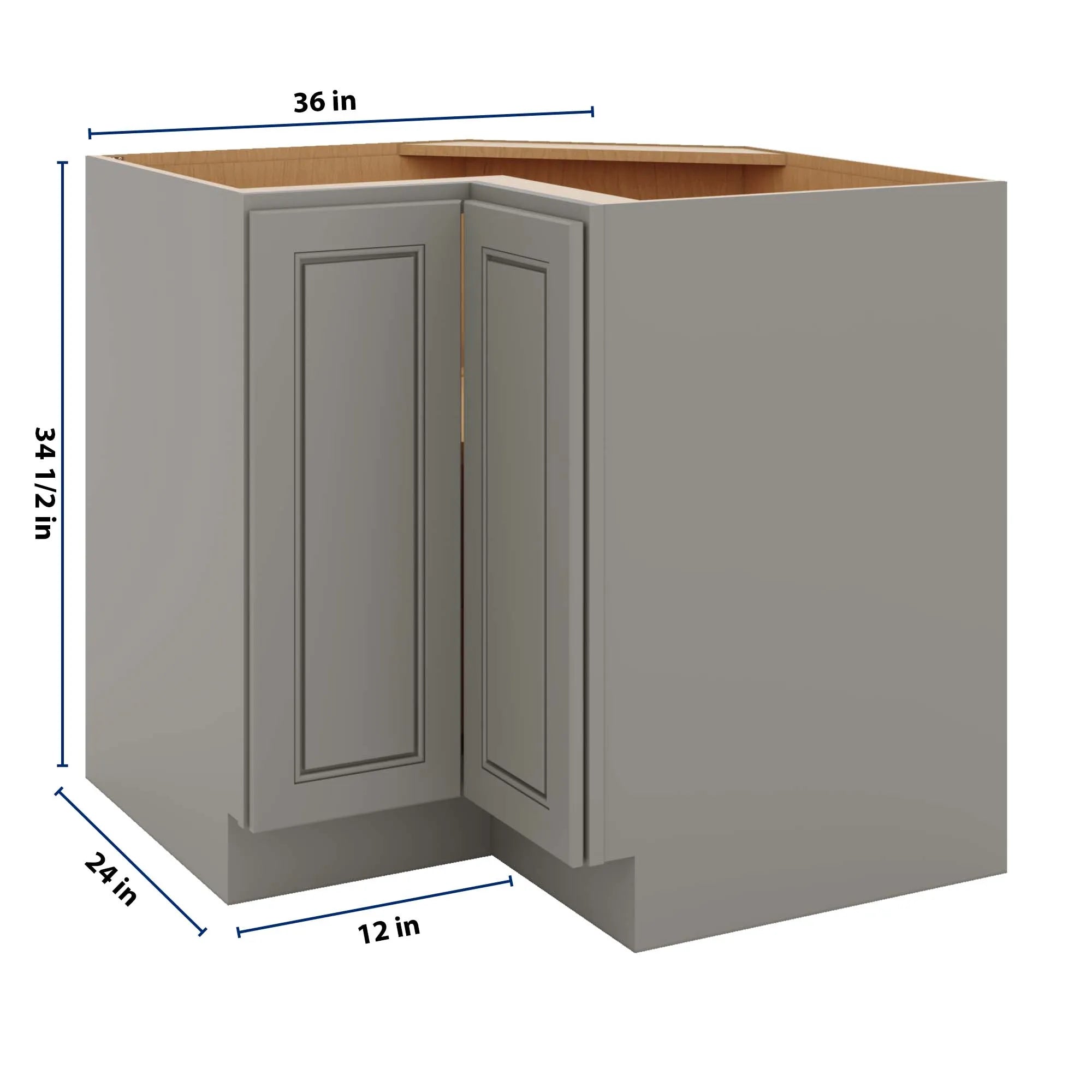 J&K Greige K3 Base Corner 90 Lazy Susan - 36" W