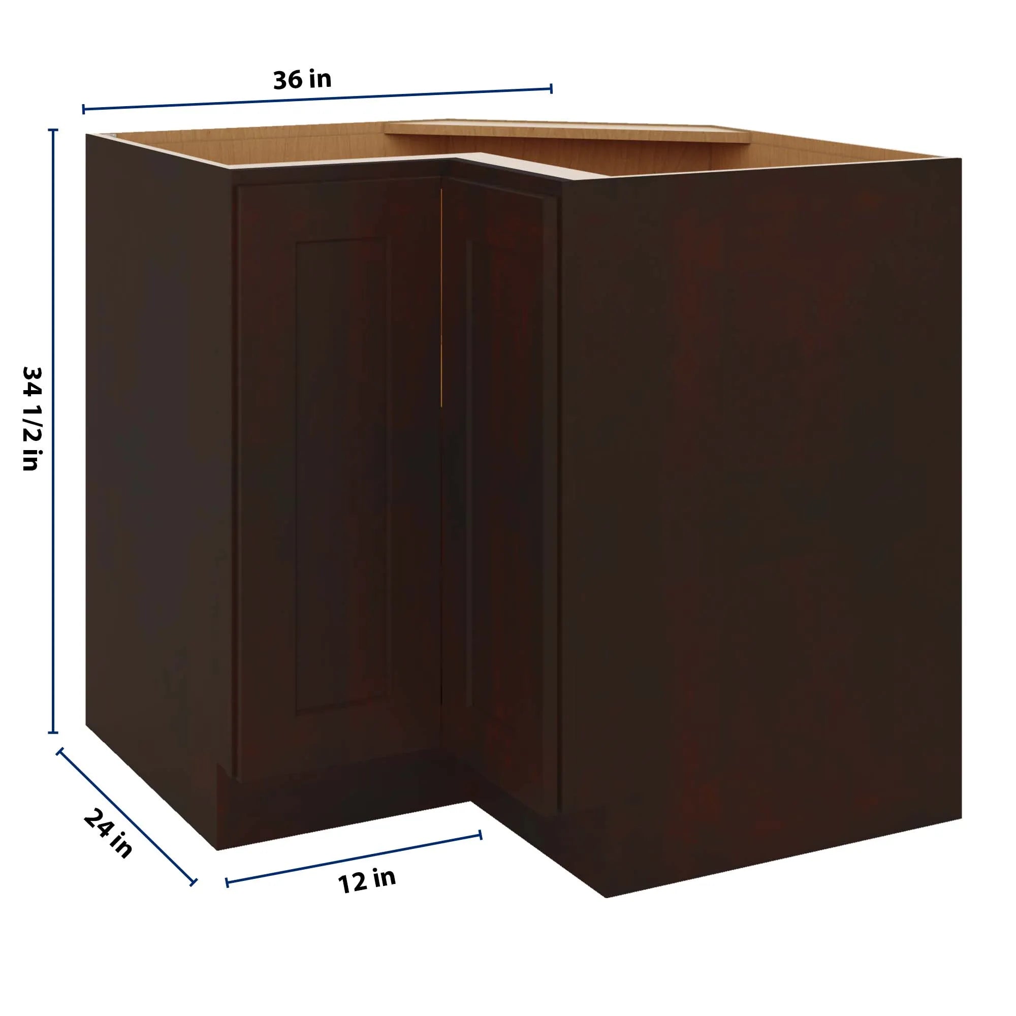J&K Java Coffee S1 Base Corner 90 Lazy Susan - 36" W