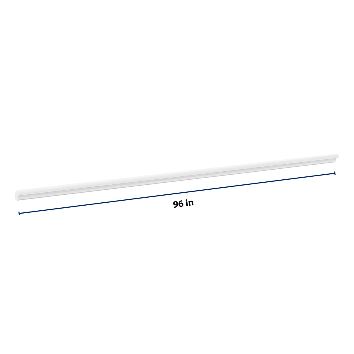 cnc luxor white 96 w x 1 1 8 h light rail molding