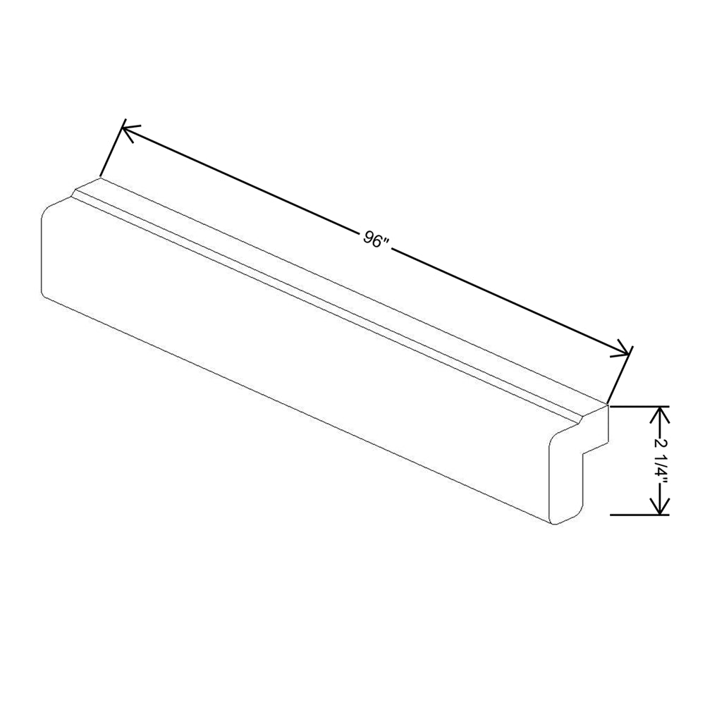 Cubitac Prestige Dover Latte 96"W Light Rail Molding