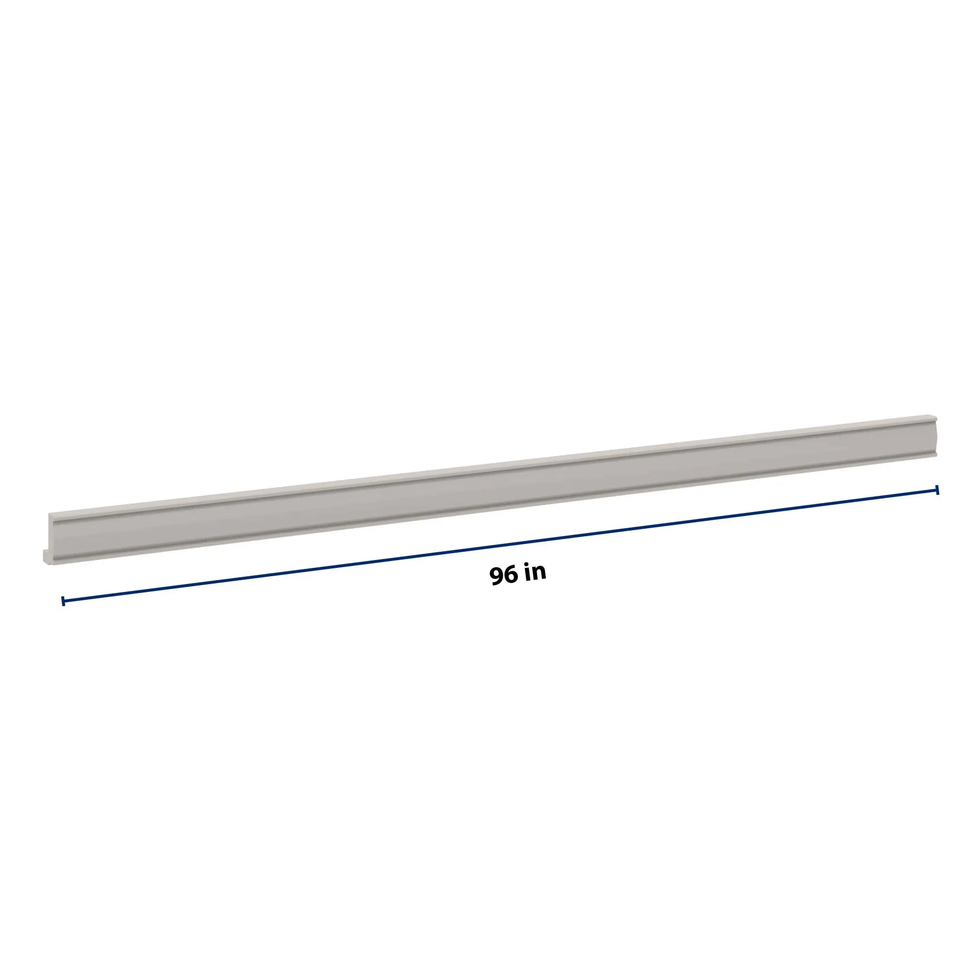 cnc luxor 5 piece misty grey 96 w x 2 1 4 h shaker light rail molding