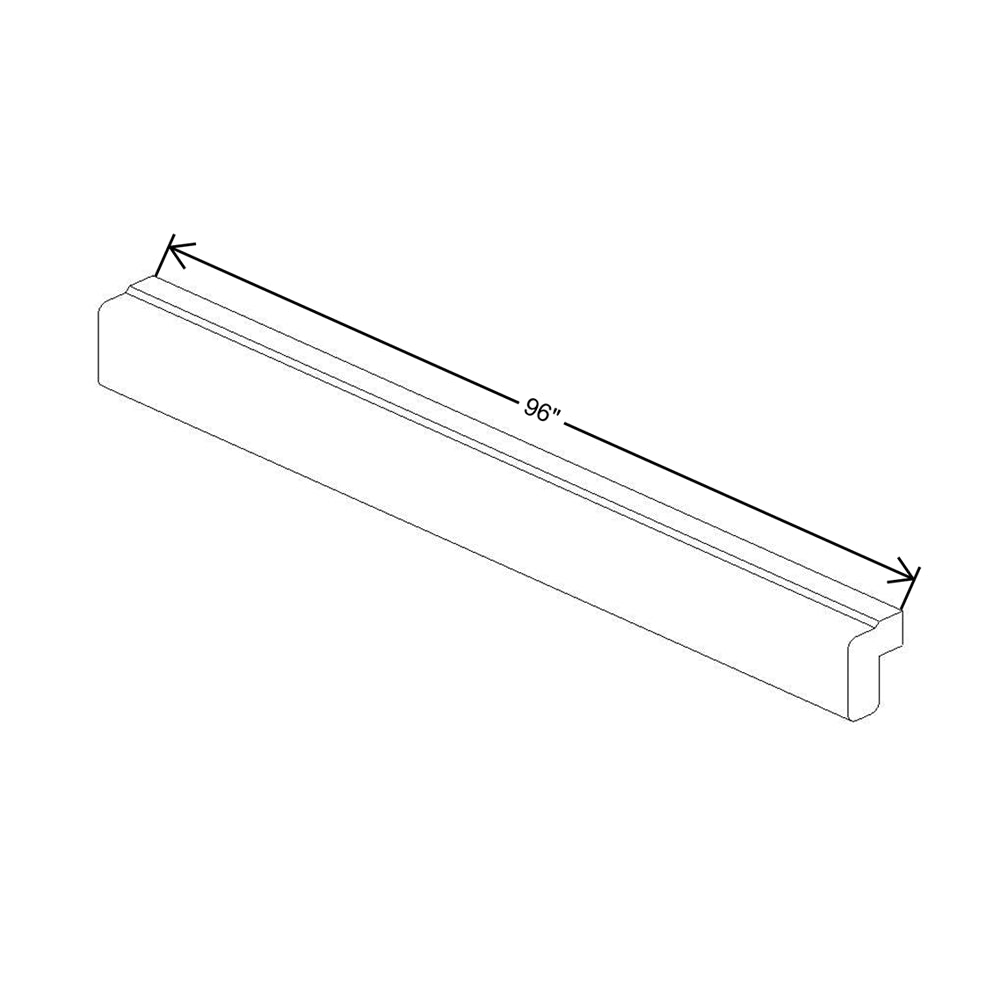 CNC Luxor Harvest 96" W X 2 1/4" H Shaker Light Rail Molding