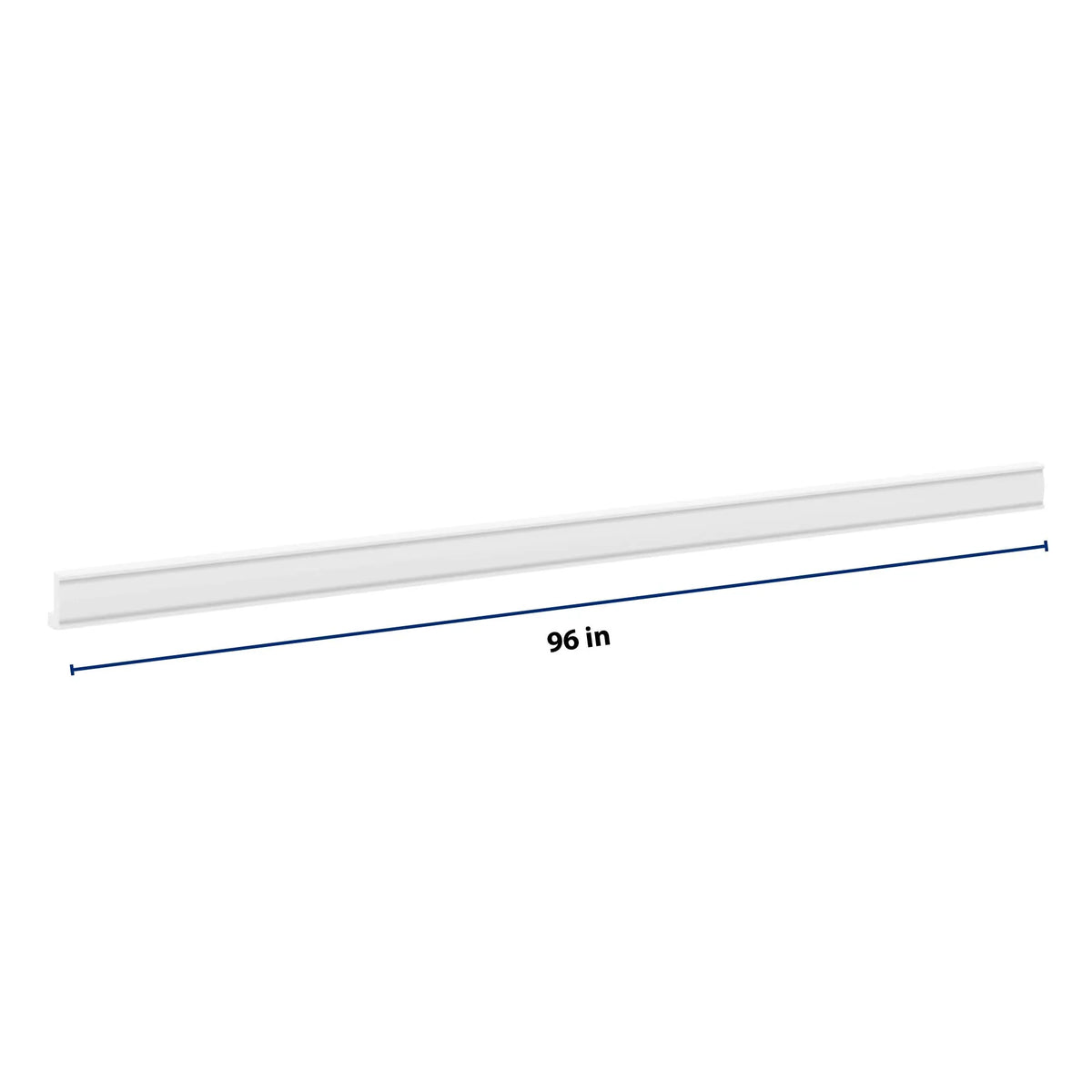 cnc luxor white 96 w x 2 1 4 h light rail molding
